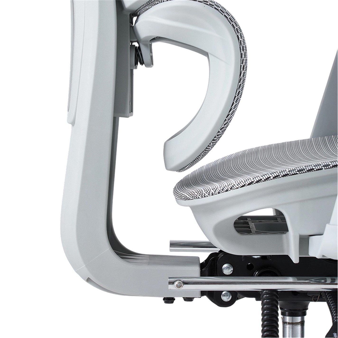 Grey - Kabinet UK - Swivel Office Chair with Adjustable Armrest - 7