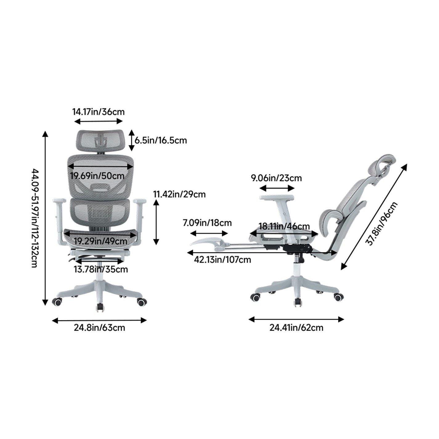 Grey - Kabinet UK - Swivel Office Chair with Adjustable Armrest - 9