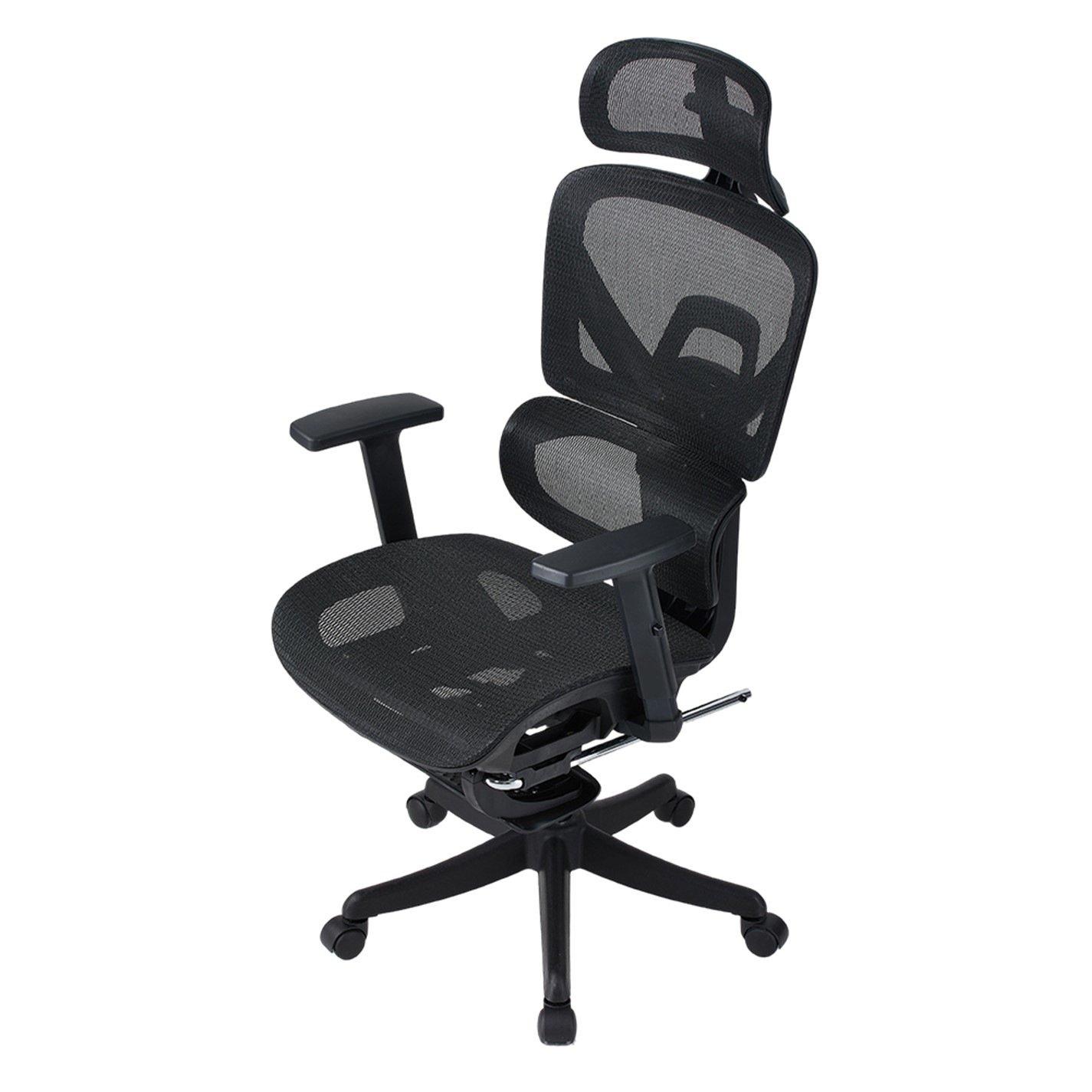 Black - Kabinet UK - Swivel Office Chair with Adjustable Armrest - 3