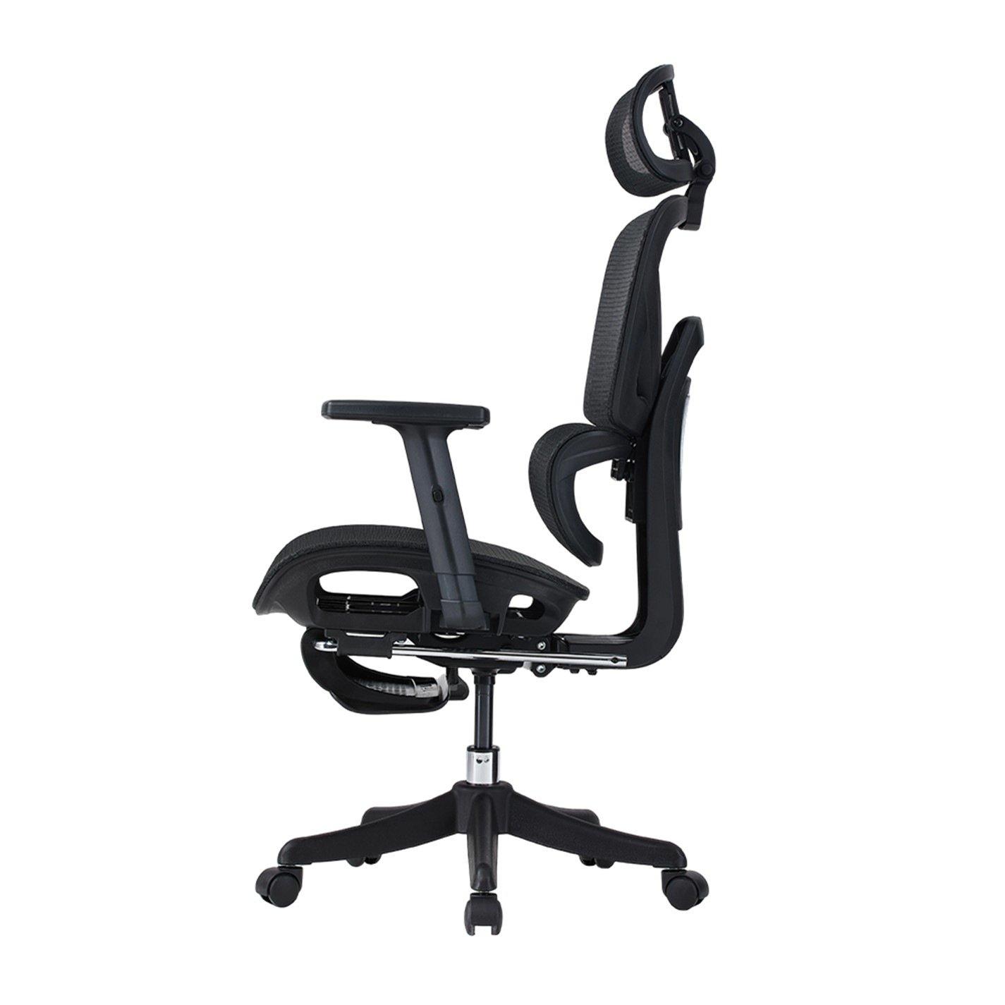 Black - Kabinet UK - Swivel Office Chair with Adjustable Armrest - 4