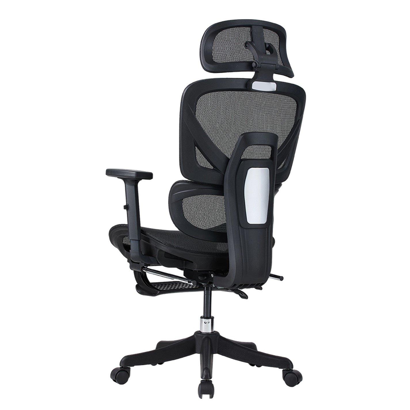 Black - Kabinet UK - Swivel Office Chair with Adjustable Armrest - 5