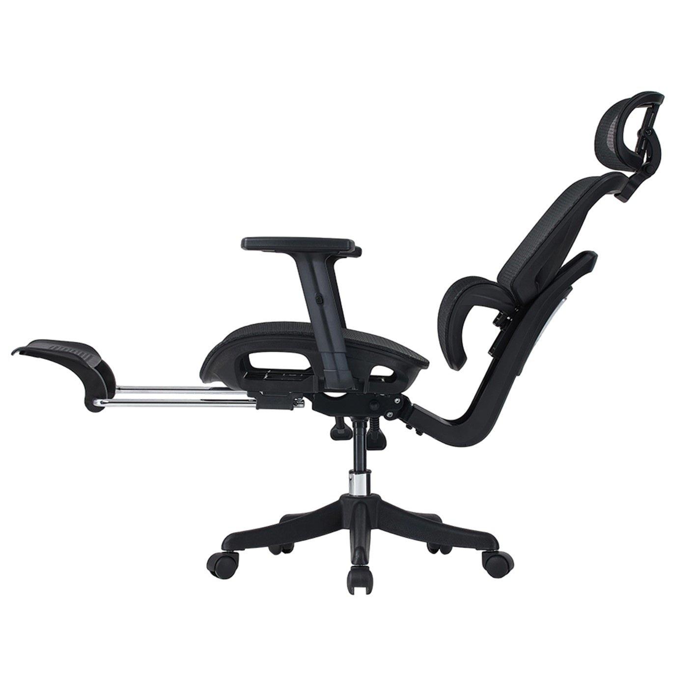 Black - Kabinet UK - Swivel Office Chair with Adjustable Armrest - 6