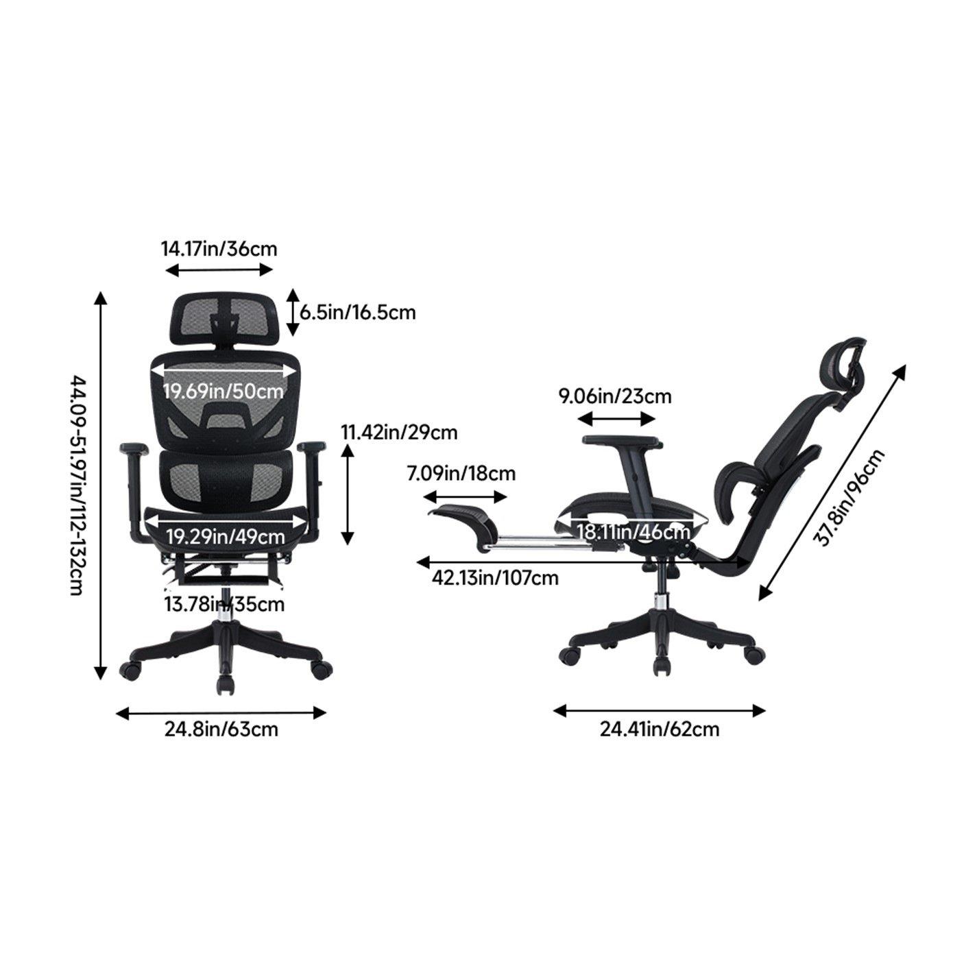 Black - Kabinet UK - Swivel Office Chair with Adjustable Armrest - 9