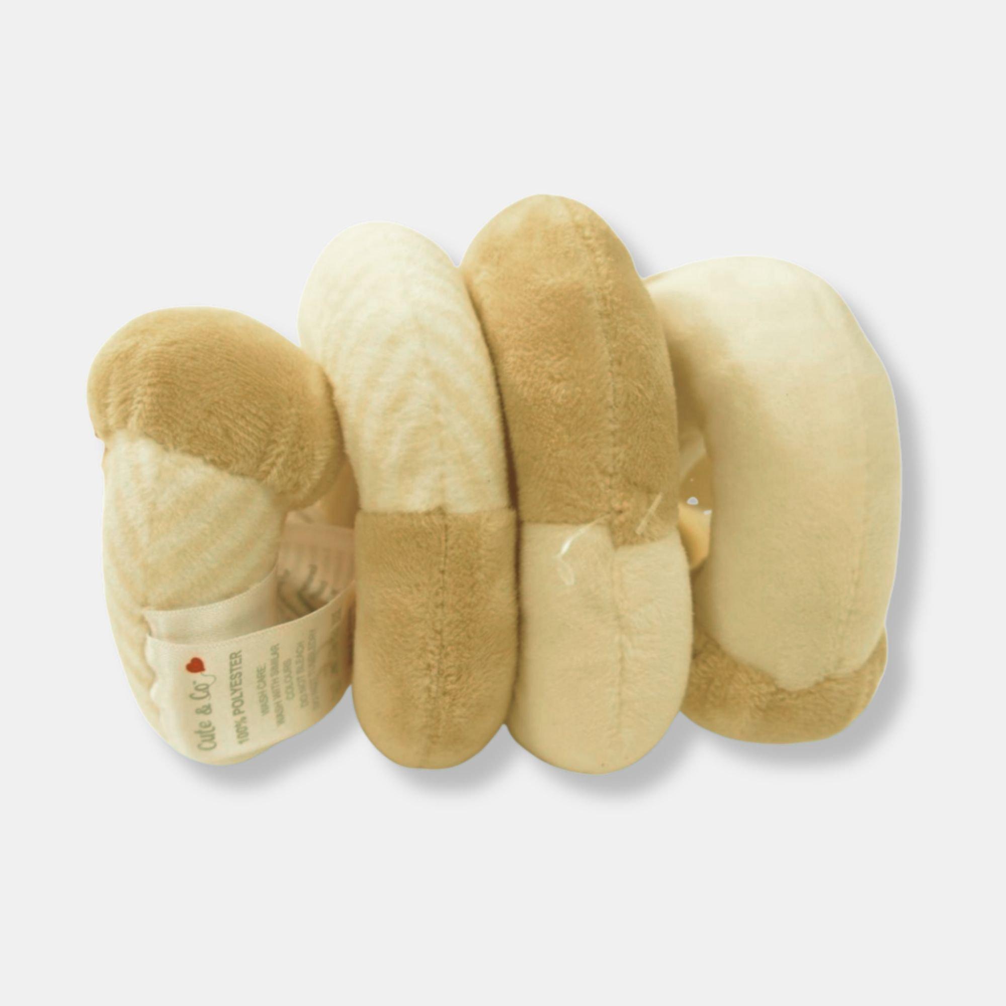 Taupe - Cute and Co - & Co Baby Bear Activity Spiral with Rattle Rings and Mirror - 2