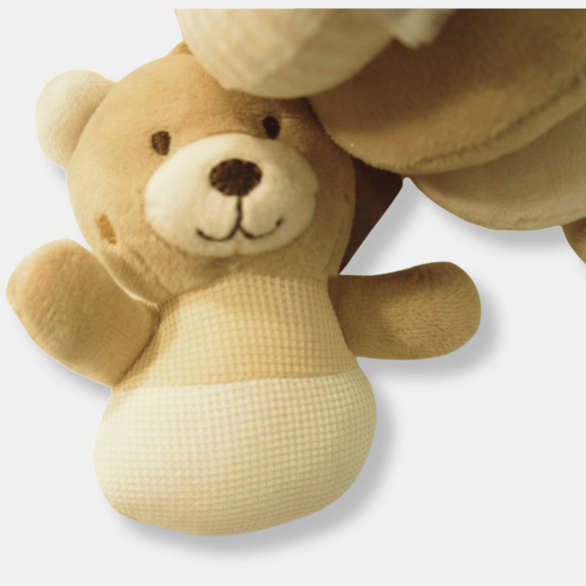 Taupe - Cute and Co - & Co Baby Bear Activity Spiral with Rattle Rings and Mirror - 3