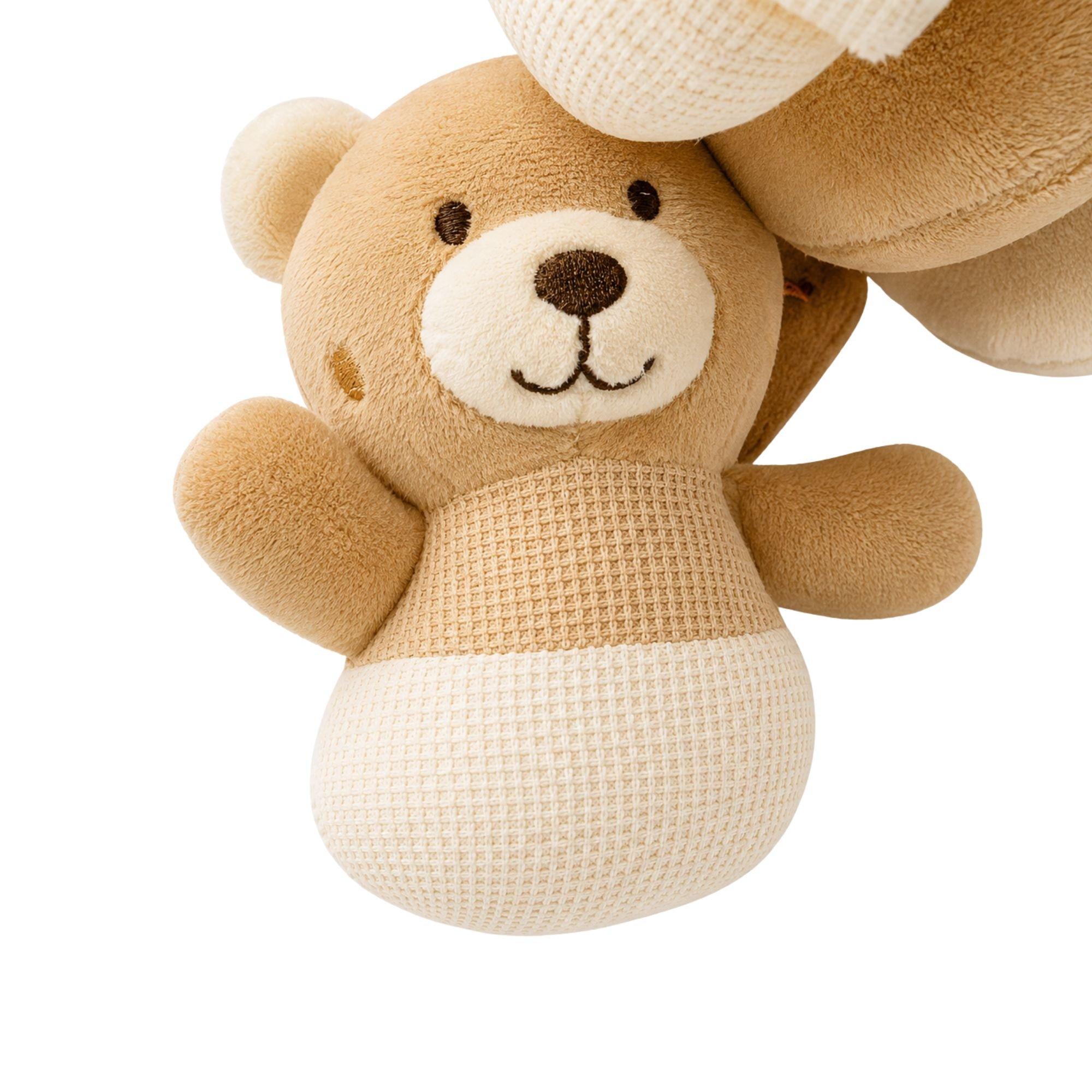 Taupe - Cute and Co - Cute & Co Baby Bear Activity Spiral with Rattle Rings and Mirror - 5