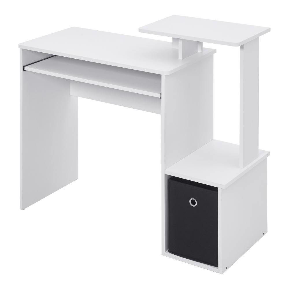 White - Kabinet UK - White Computer Desk with Storage - 4