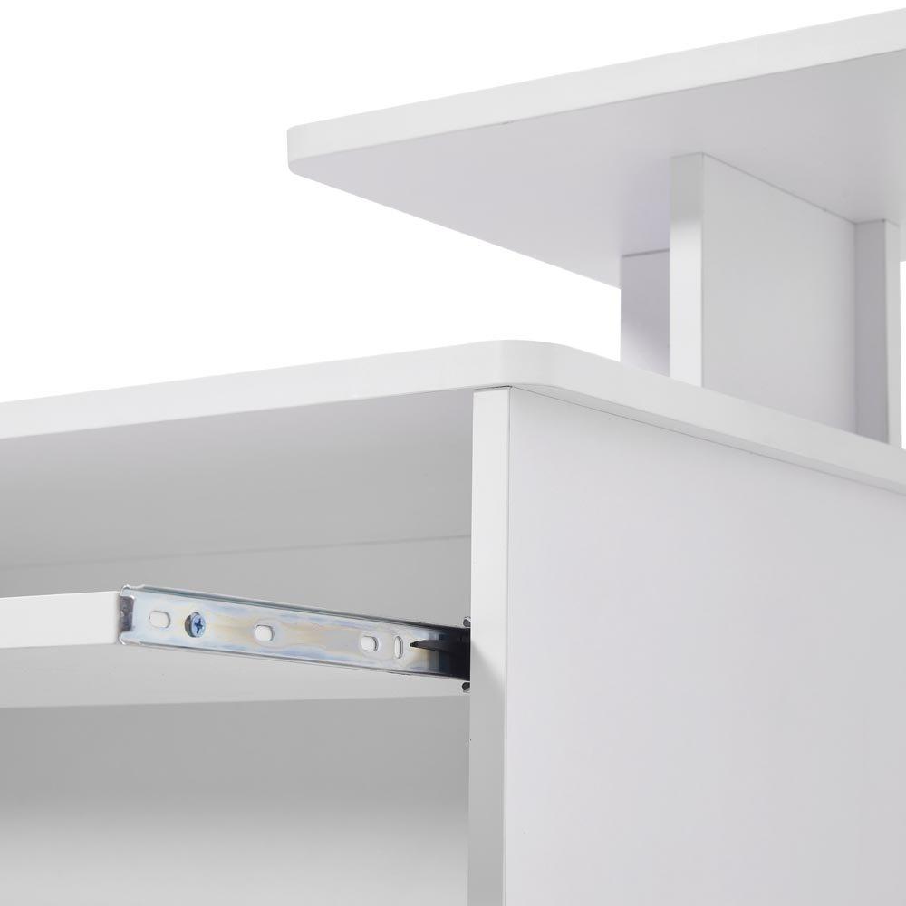 White - Kabinet UK - White Computer Desk with Storage - 7