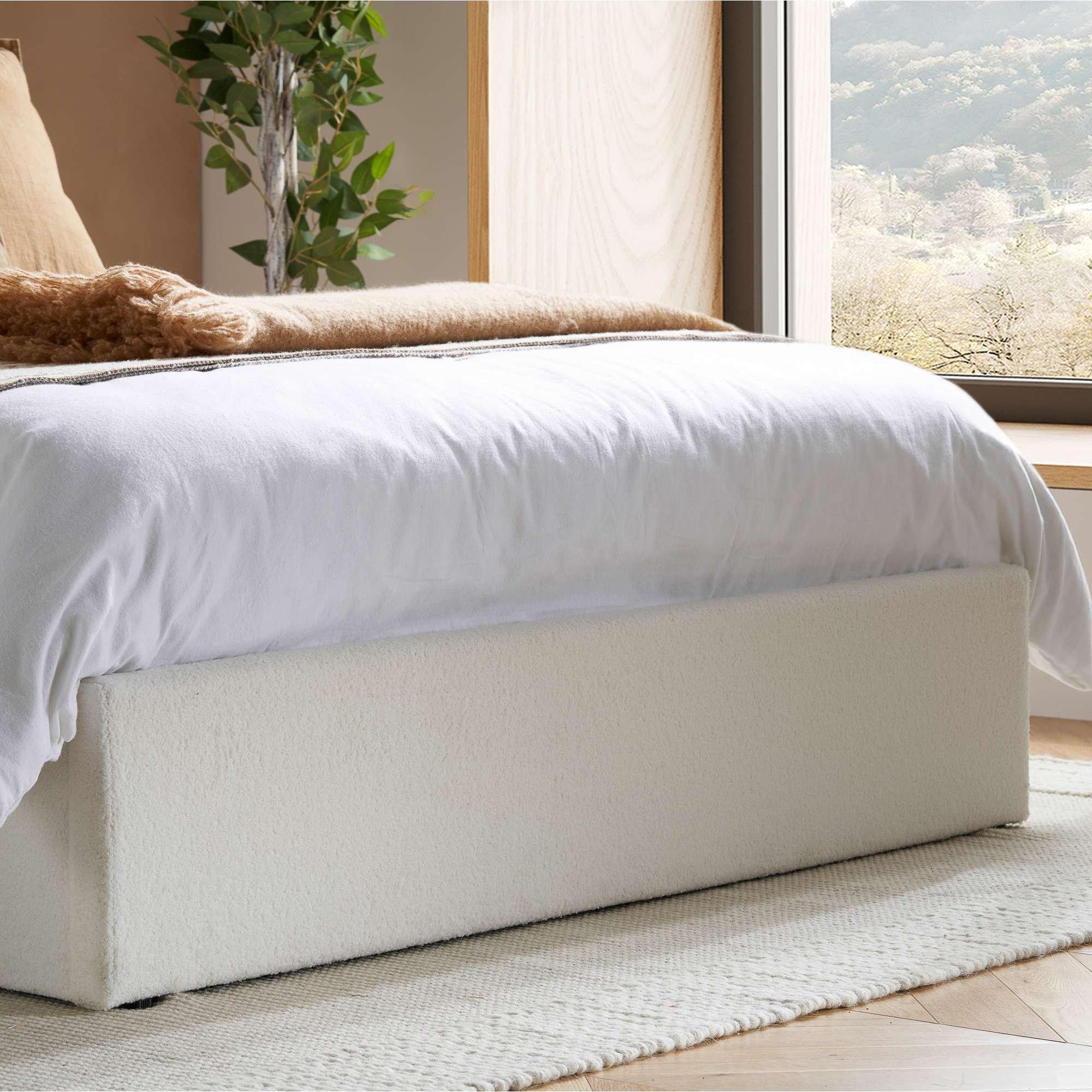 White - Birlea - Maisey Ottoman Bed White Boucle - 4