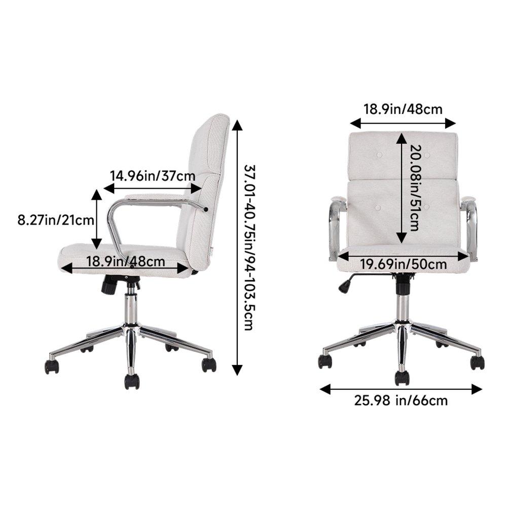 White2 - Kabinet UK - Swivel & Height Adjustable Office Chair - 7