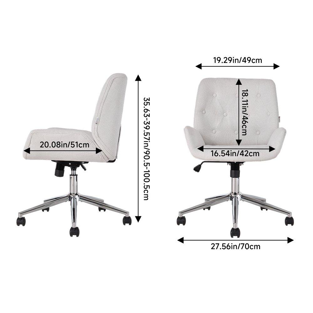 White1 - Kabinet UK - Swivel & Height Adjustable Office Chair - 8