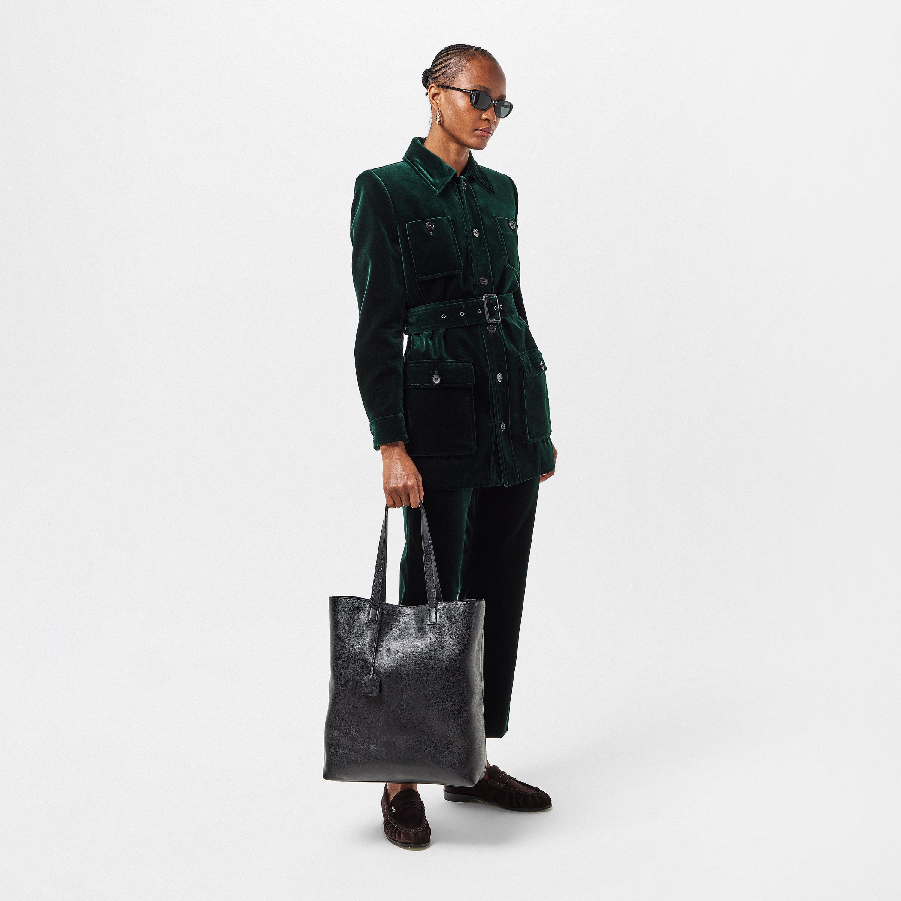 Black/Black - Saint Laurent - Women's Oval Sunglasses - 6