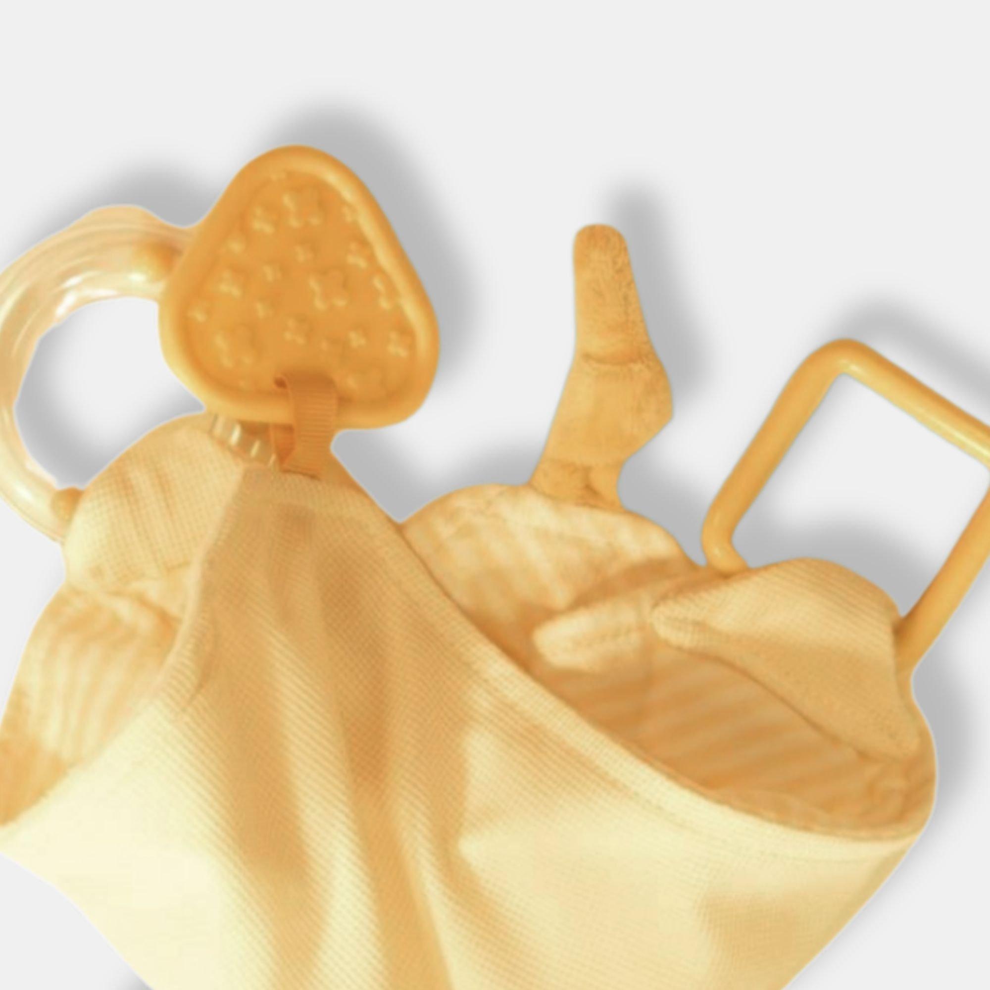 Taupe - Cute and Co - & Co Bear Comforter with Rattle Ring and Teether - 2