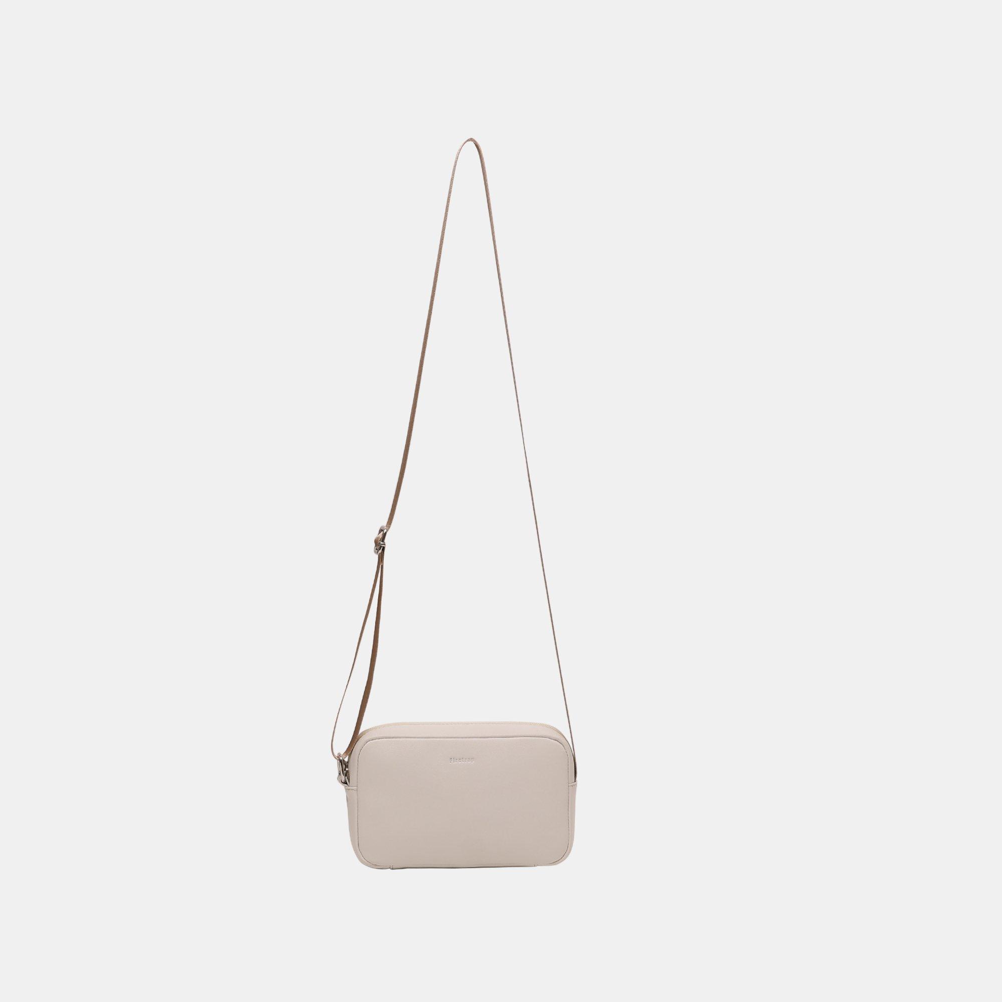 Firetrap Women's Saddle Leather Crossbody Bag - Chalk