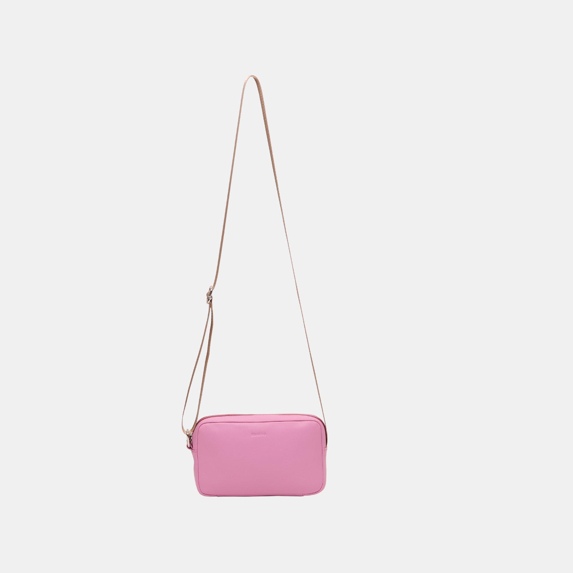 Firetrap Women's Saddle Leather Crossbody Bag - Light Pink