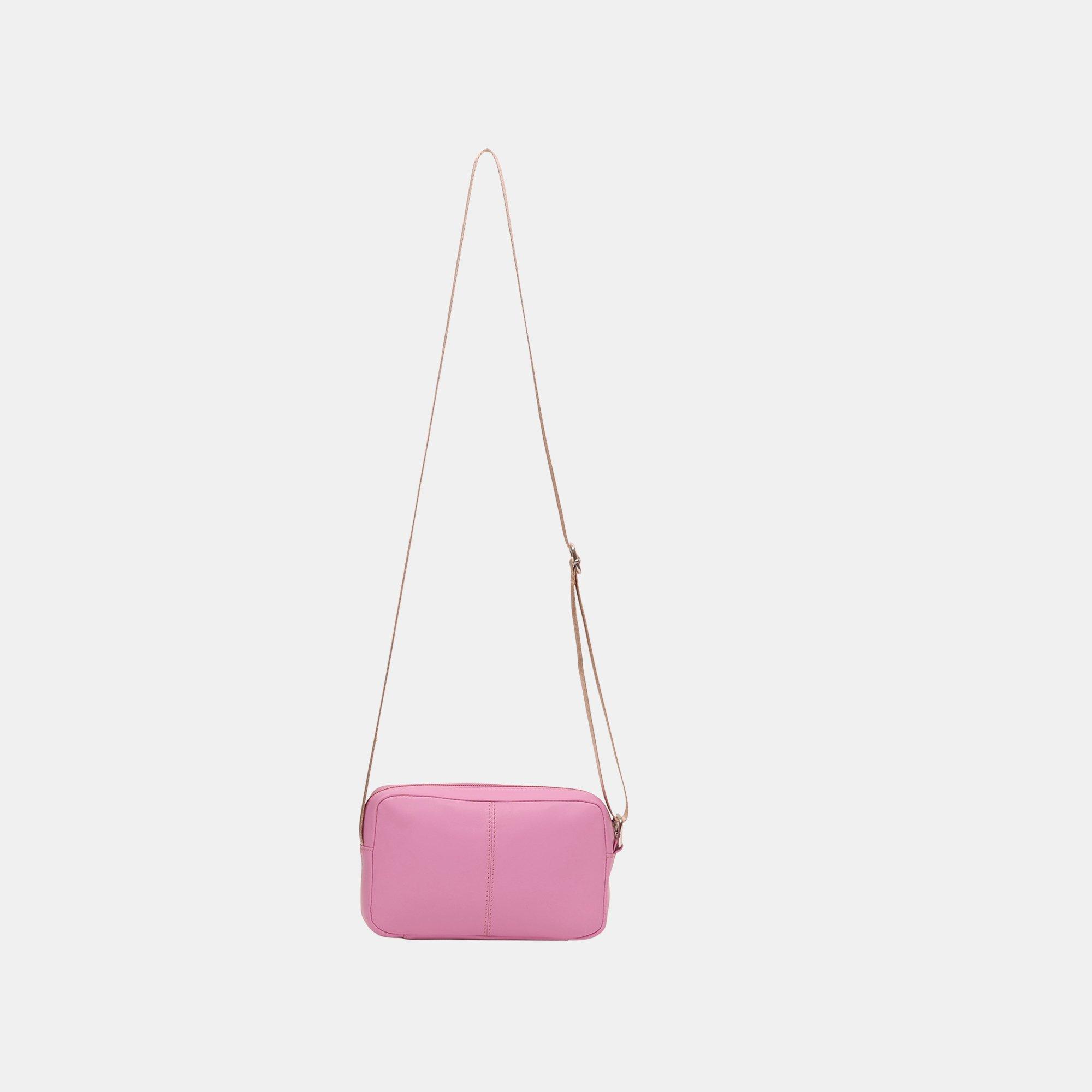 Rose clair - Firetrap - Women's Saddle Leather Crossbody Bag - 3