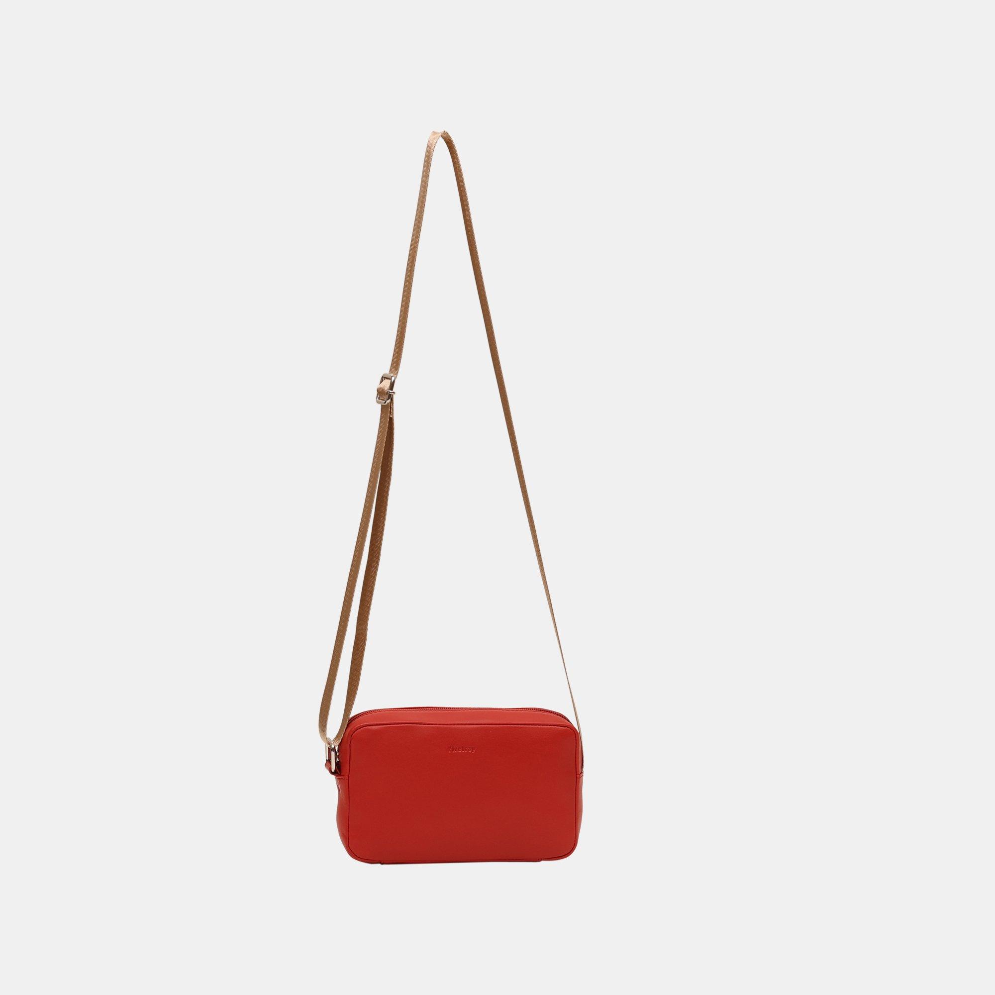 Firetrap Women's Saddle Leather Crossbody Bag - Cranberry