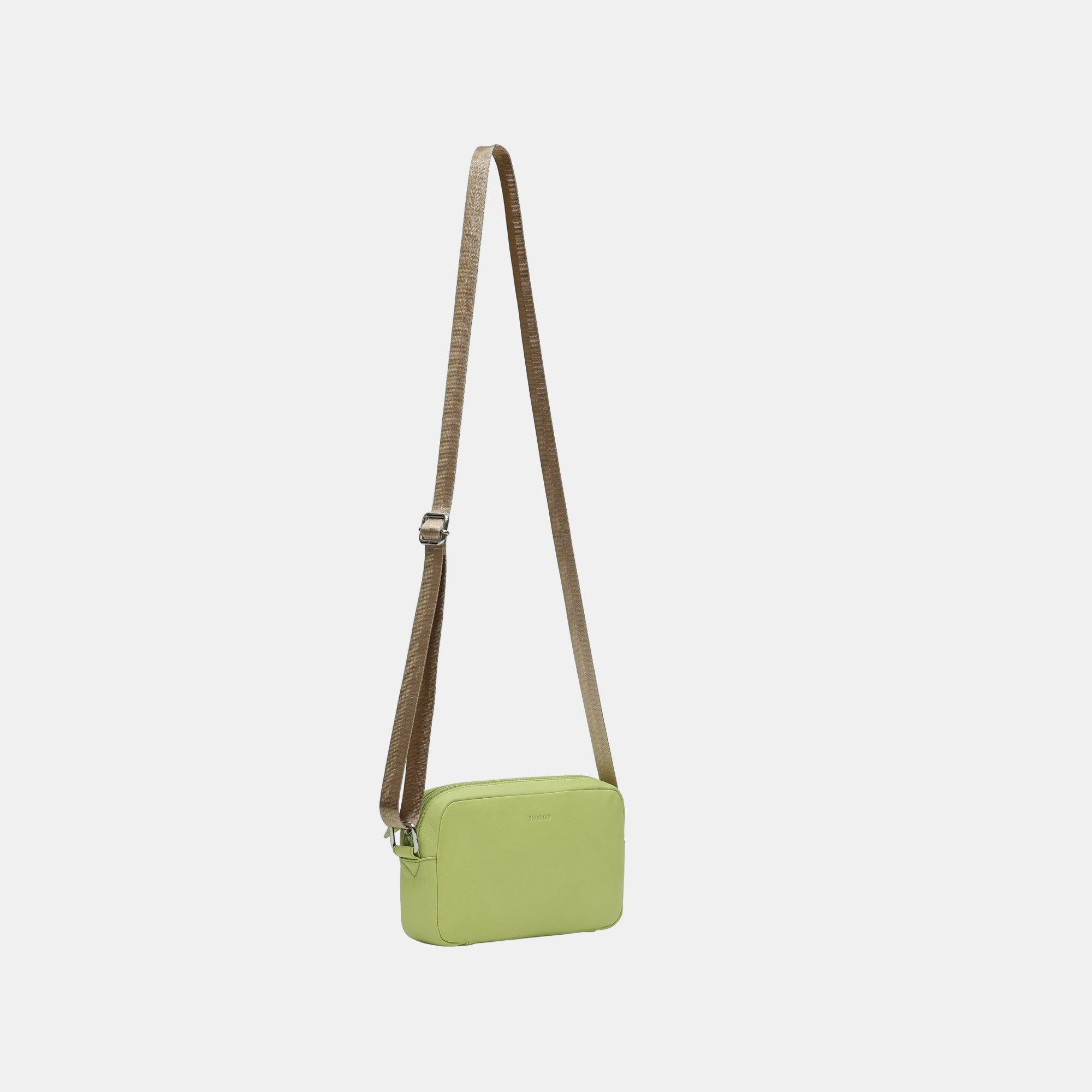 Vivid Yellow - Firetrap - Women's Saddle Leather Crossbody Bag - 2