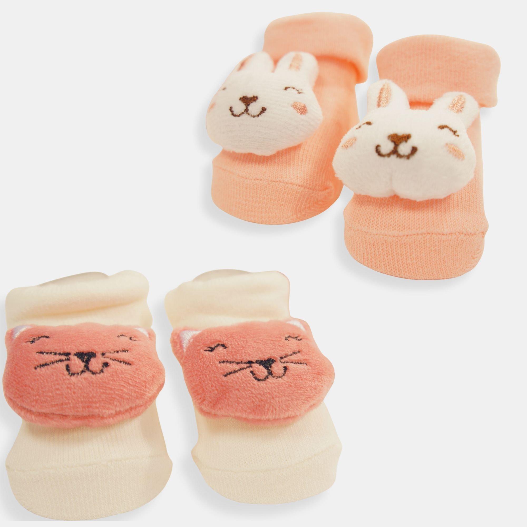 Bunny/Cat - Nursery Time - Boot Set Baby Bibs - 4