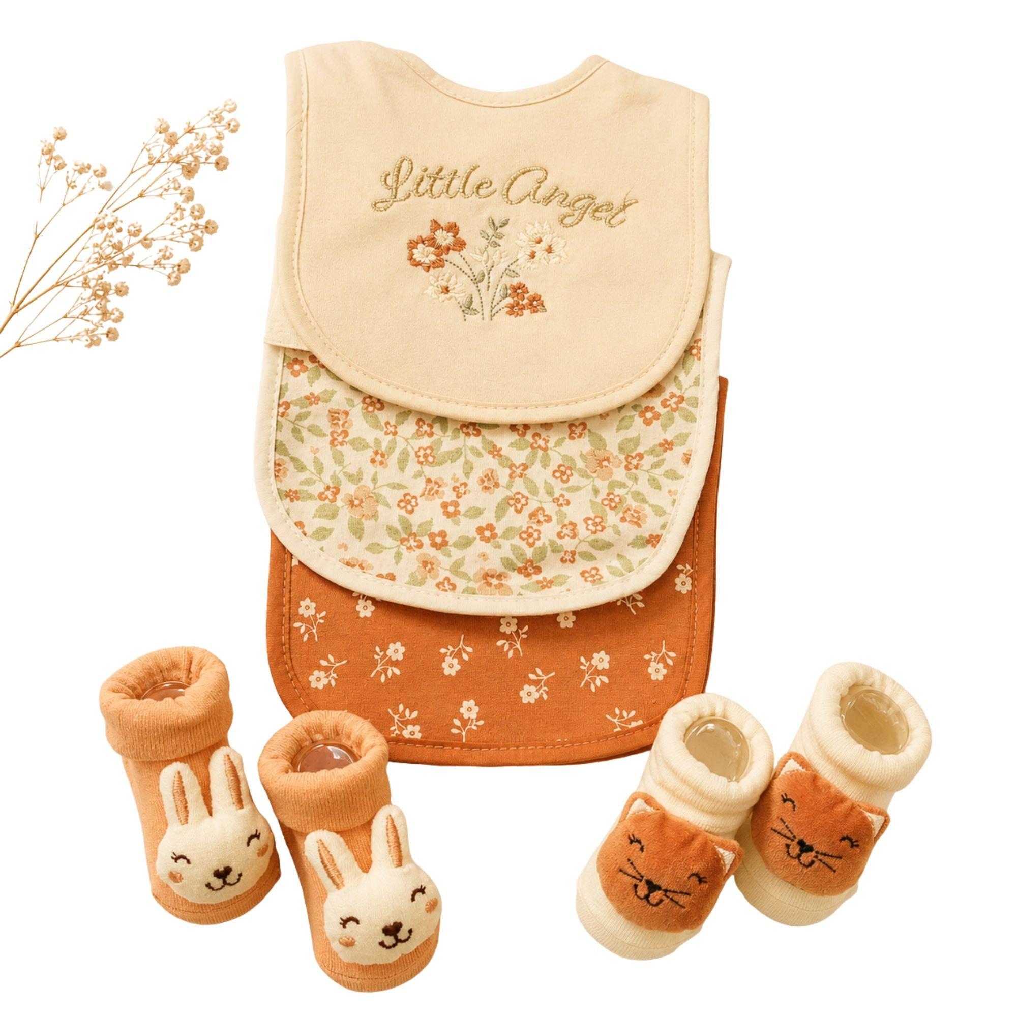 Bunny/Cat - Nursery Time - Bib Boot Set Baby Bibs - 6