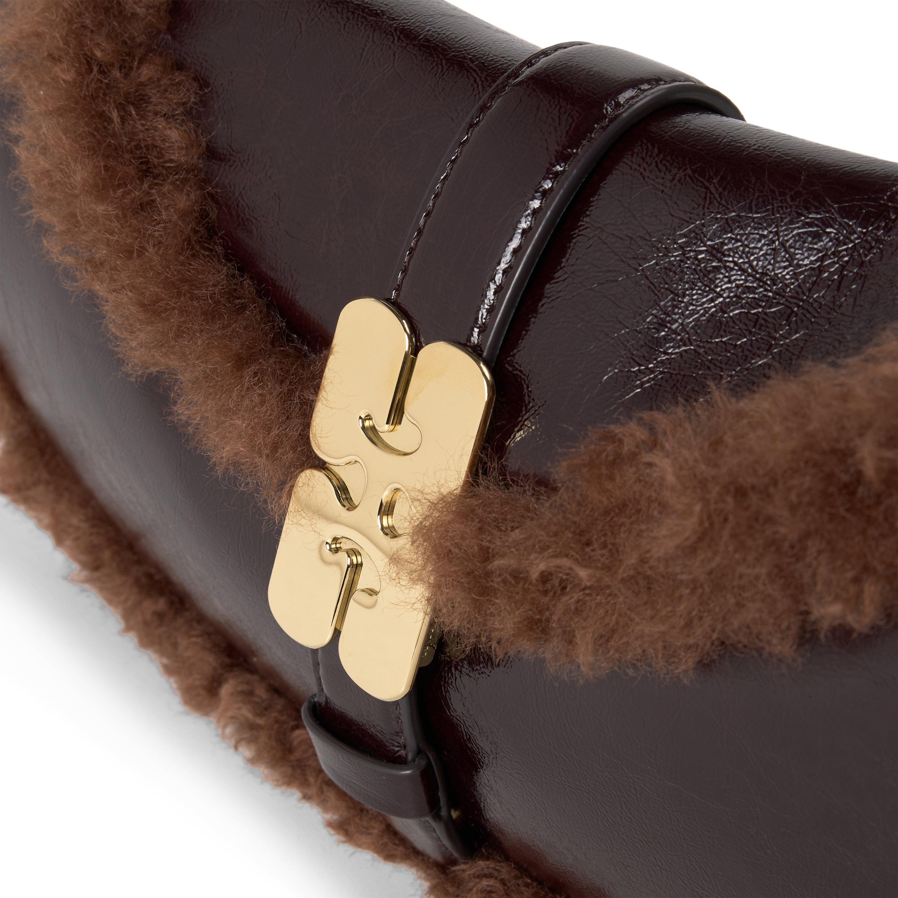 Demitasse - Ganni - Women's B-Kat Faux-Fur Top-Handle Bag - 3