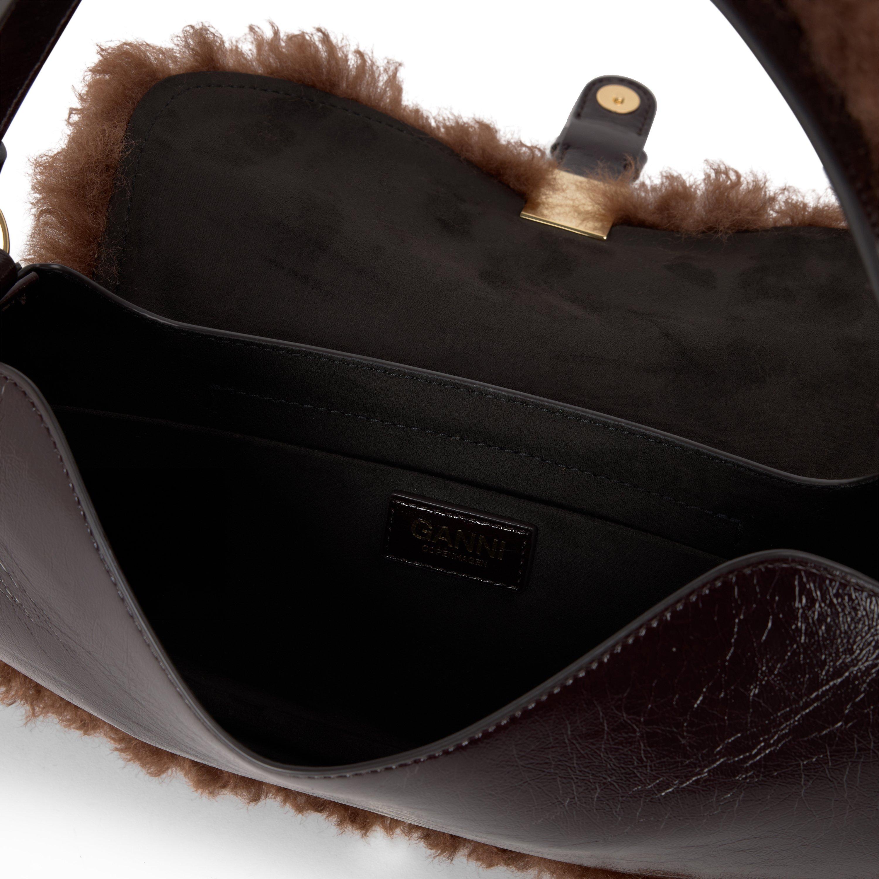 Demitasse - Ganni - Women's B-Kat Faux-Fur Top-Handle Bag - 4