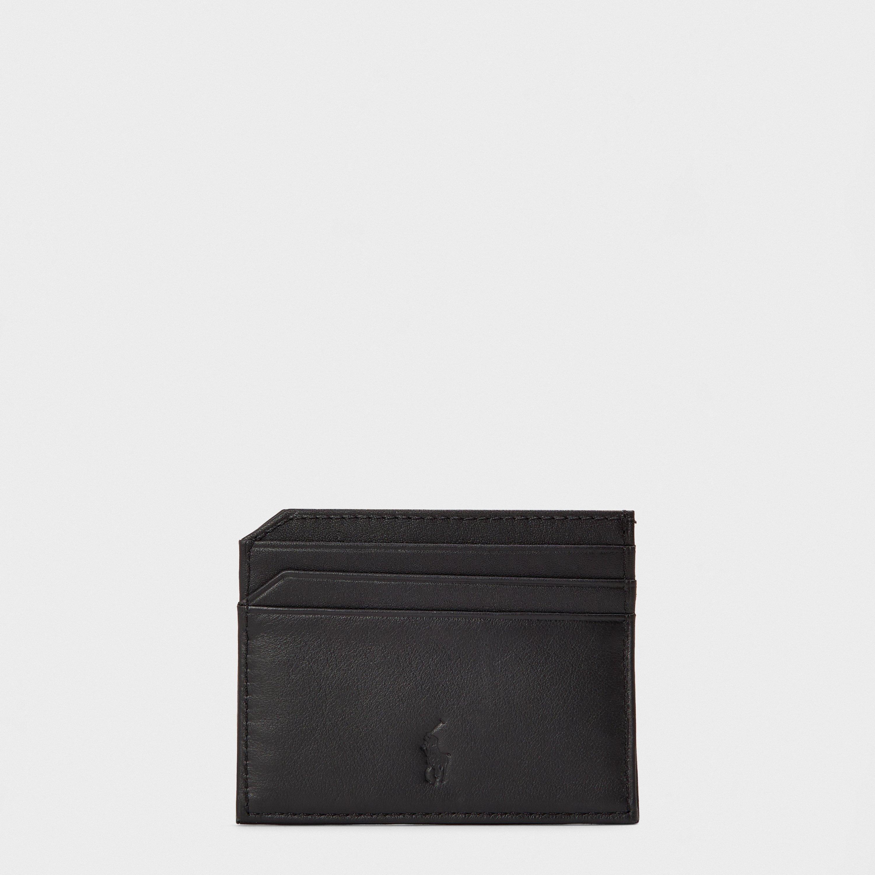 Black - Polo Ralph Lauren - Men's Smooth Leather Card Holder - 2