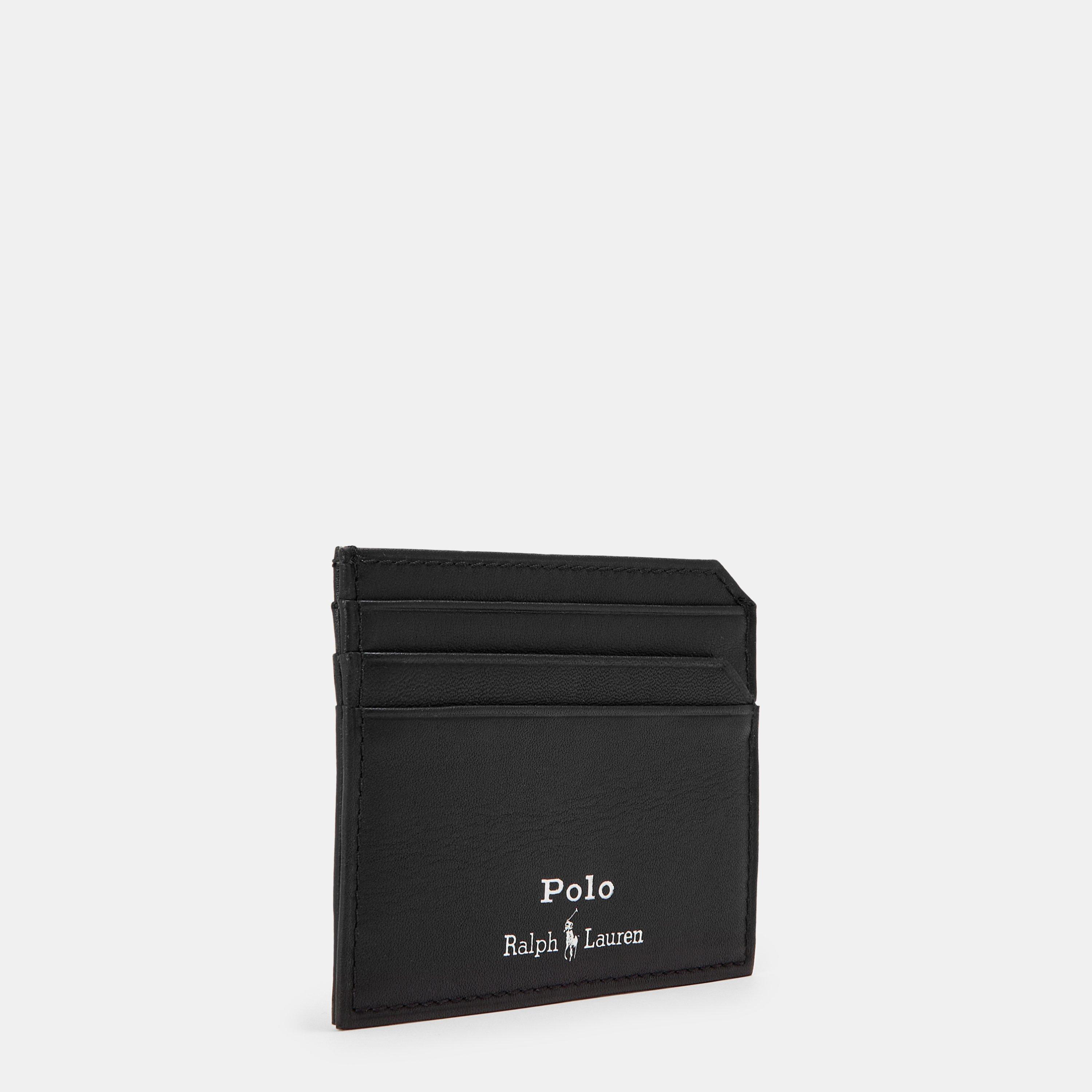 Black - Polo Ralph Lauren - Men's Smooth Leather Card Holder - 3