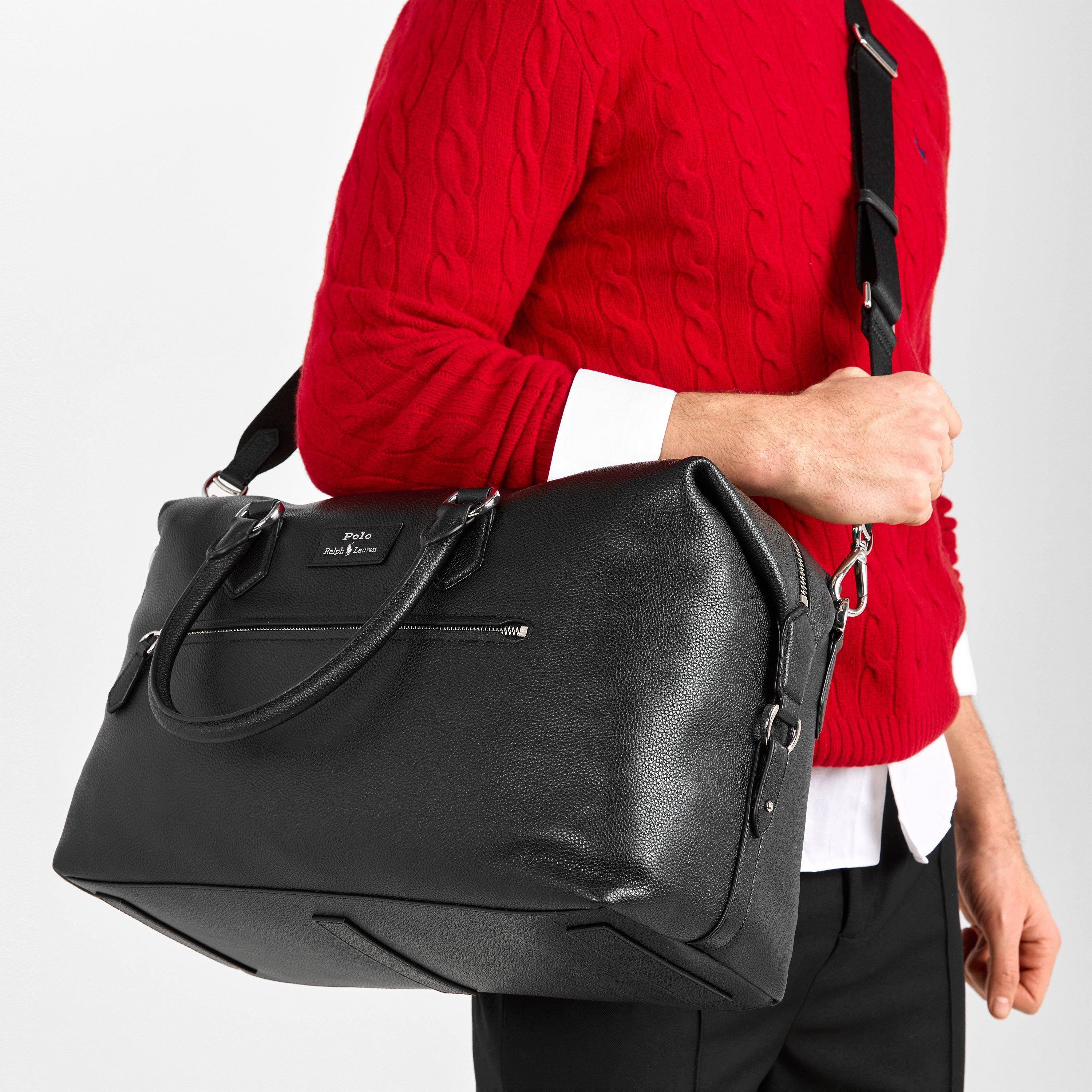 Black - Polo Ralph Lauren - Pebble Leather Duffle Holdall - 3