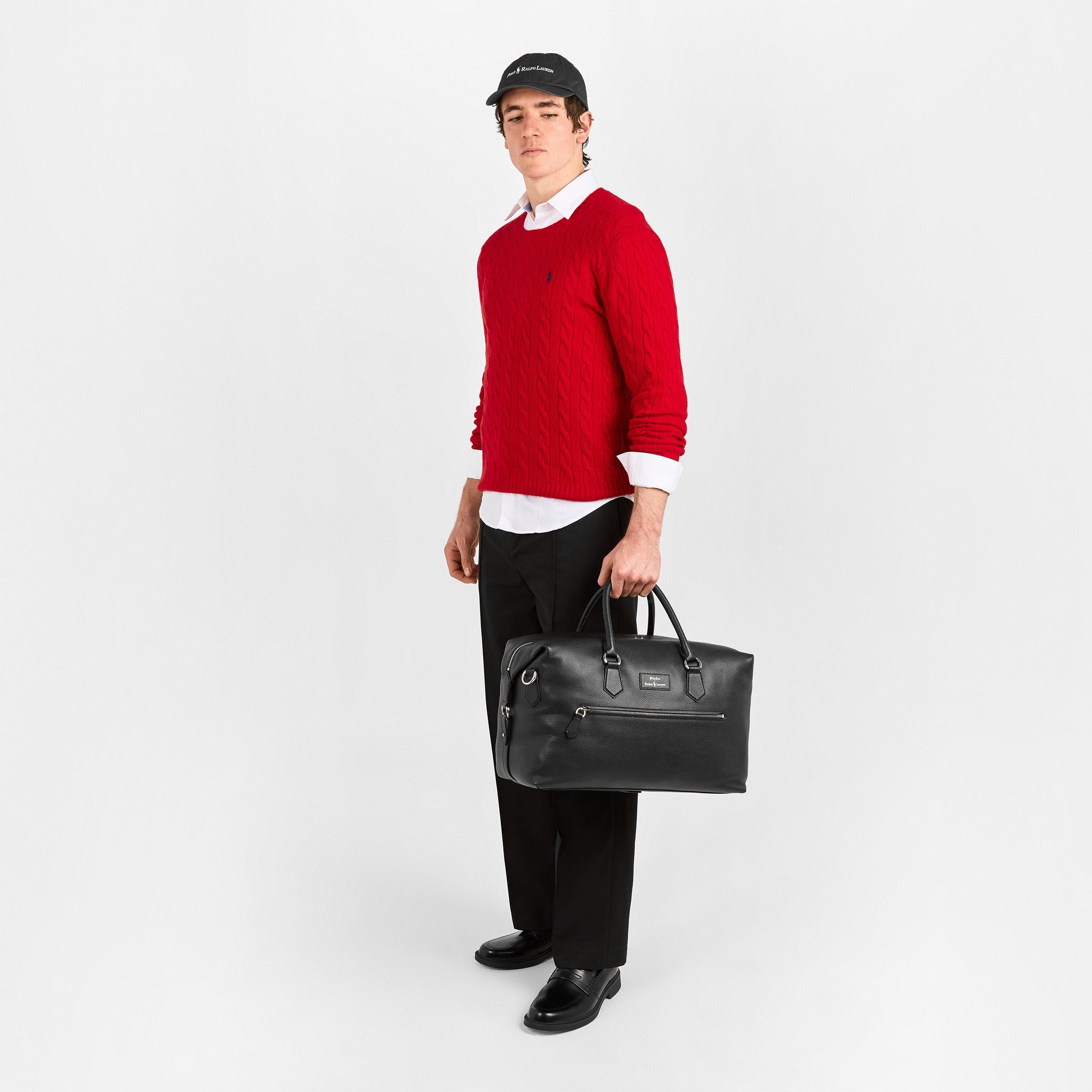Black - Polo Ralph Lauren - Pebble Leather Duffle Holdall - 6