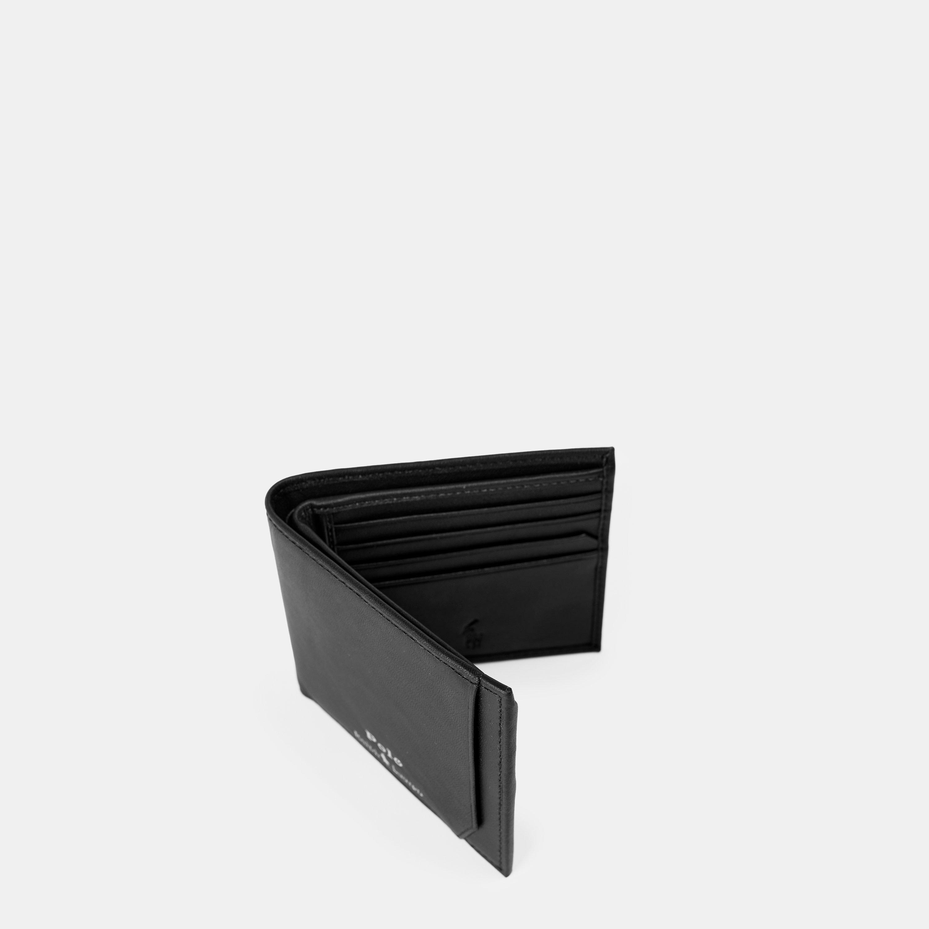 Black - Polo Ralph Lauren - Men's Smooth Leather Billfold Wallet - 4