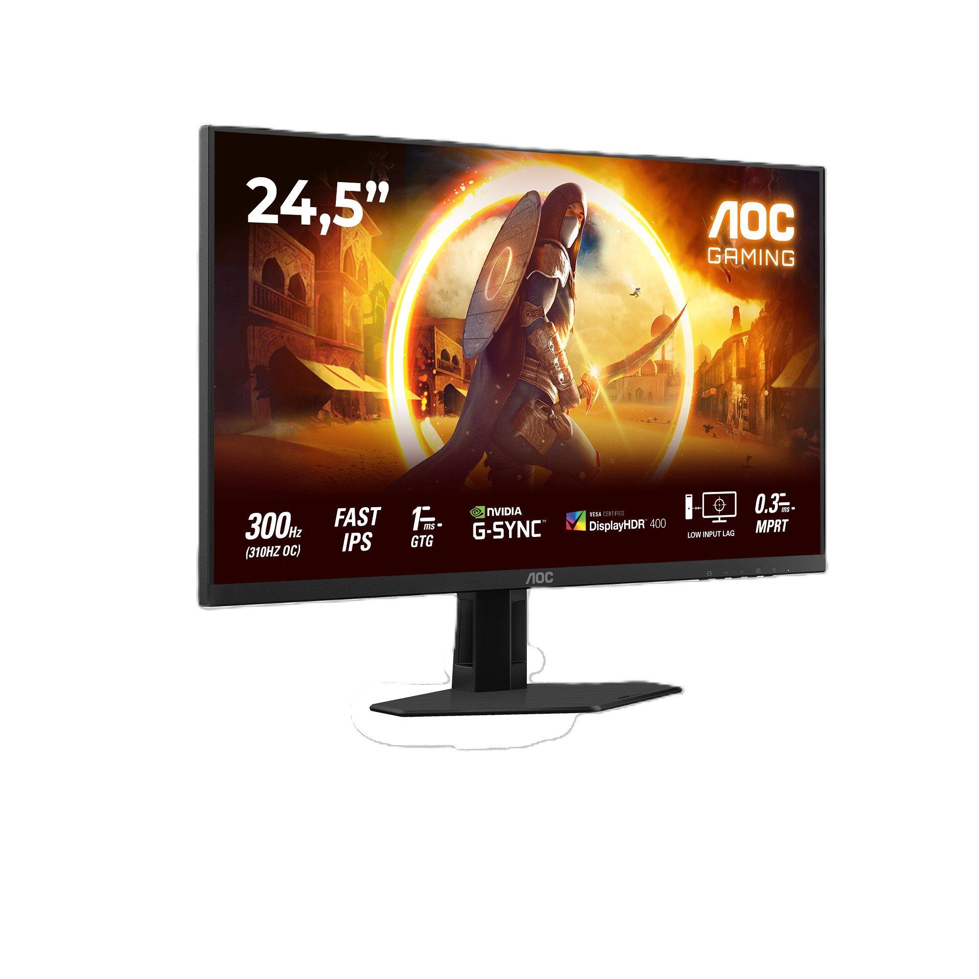Black - AOC - AOC 25G4SRE 24.5 Inch Fast IPS 300Hz (310Hz OC) 2 HDMI 1 DP Gaming Monitor - 1