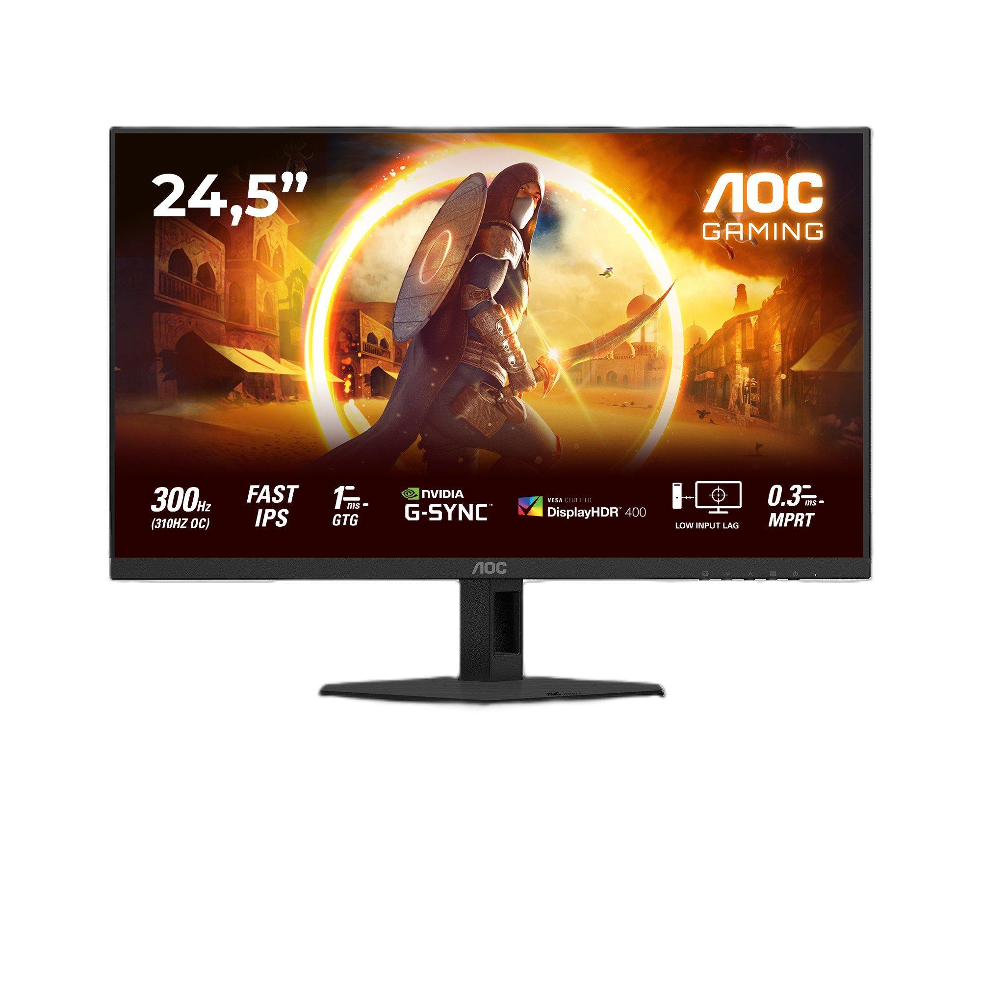 Black - AOC - AOC 25G4SRE 24.5 Inch Fast IPS 300Hz (310Hz OC) 2 HDMI 1 DP Gaming Monitor - 2