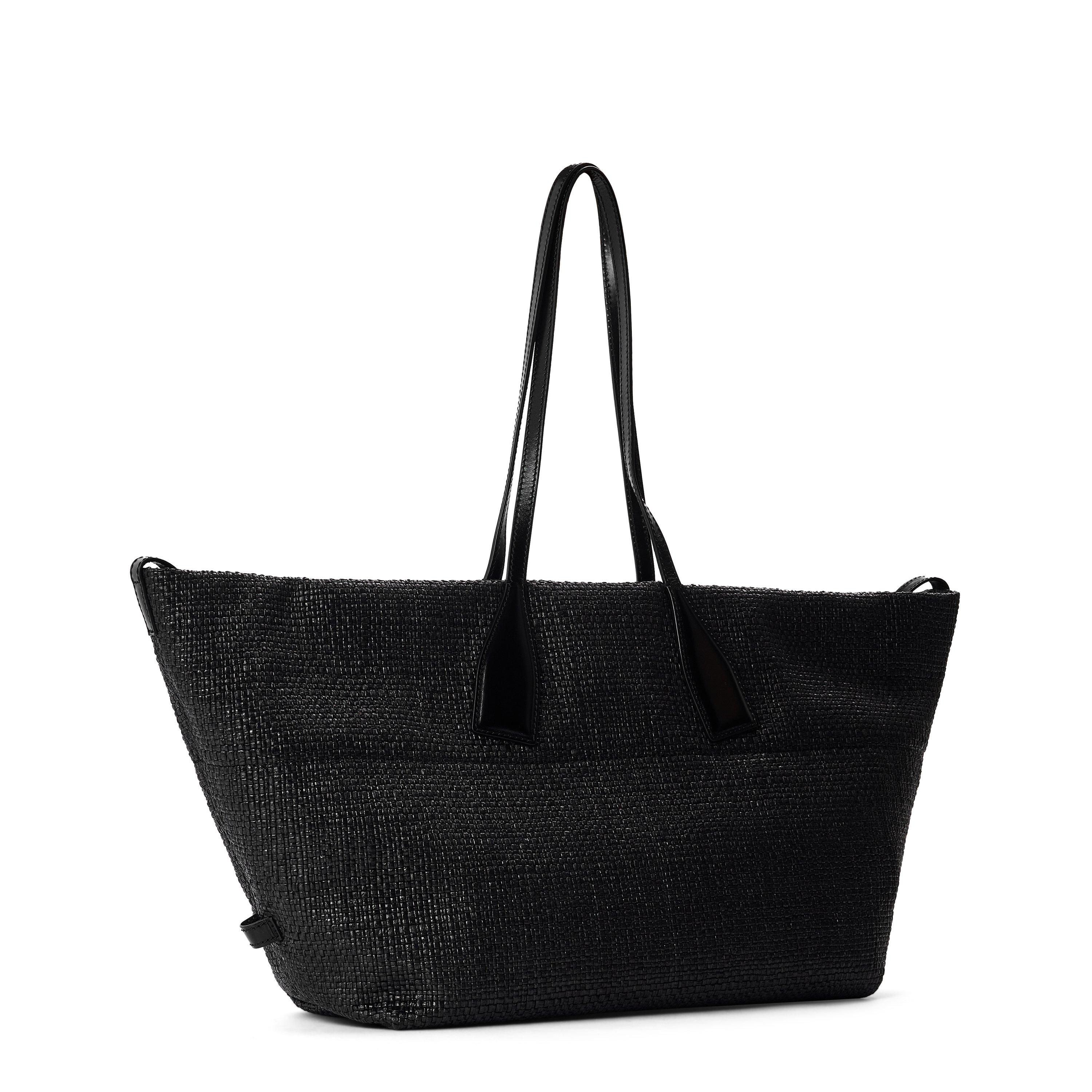 Black - Balmain - Balmain Raffia Tote Ld54 - 2