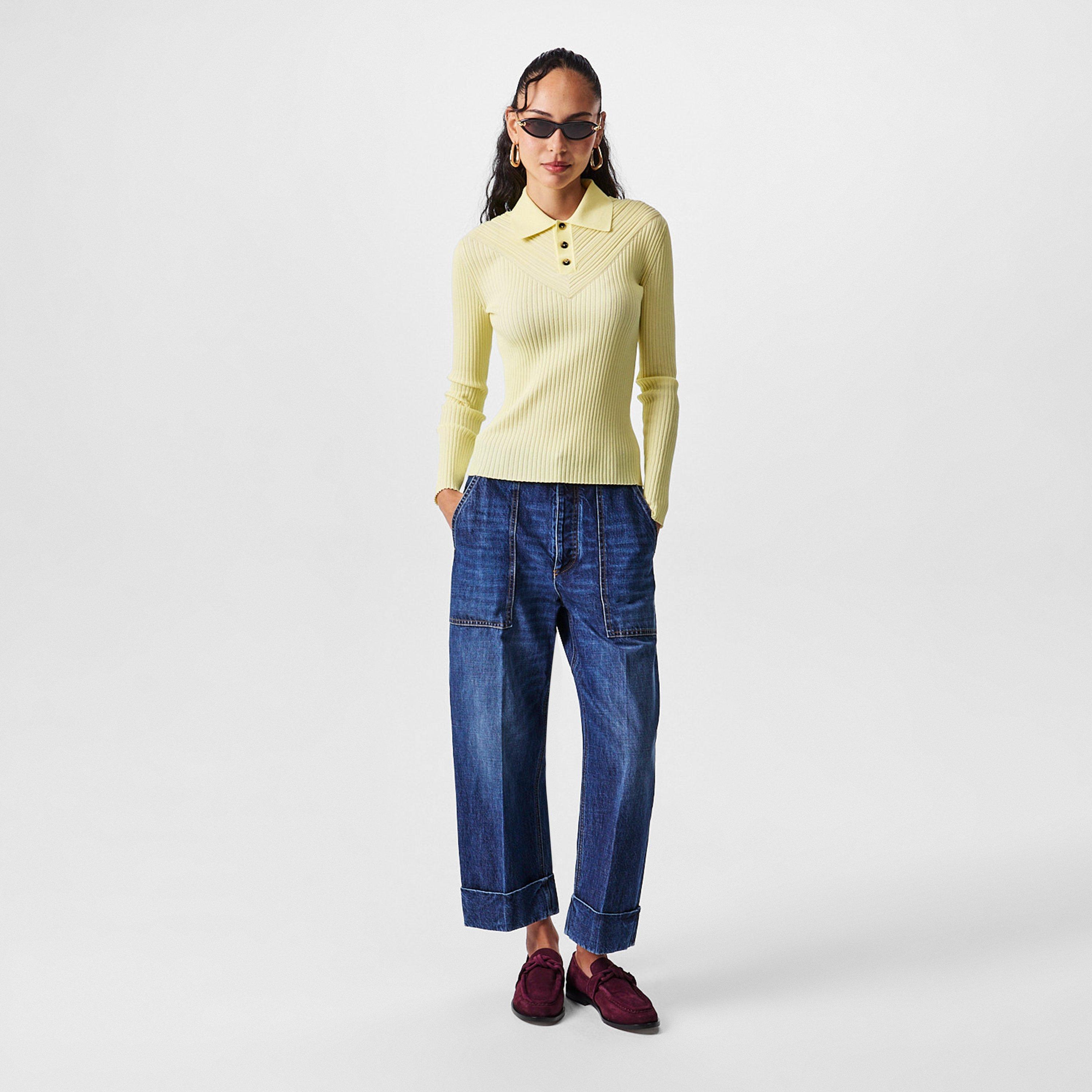 Black/Gold - Bottega Veneta - Women's Cat Eye Sunglasses - 3