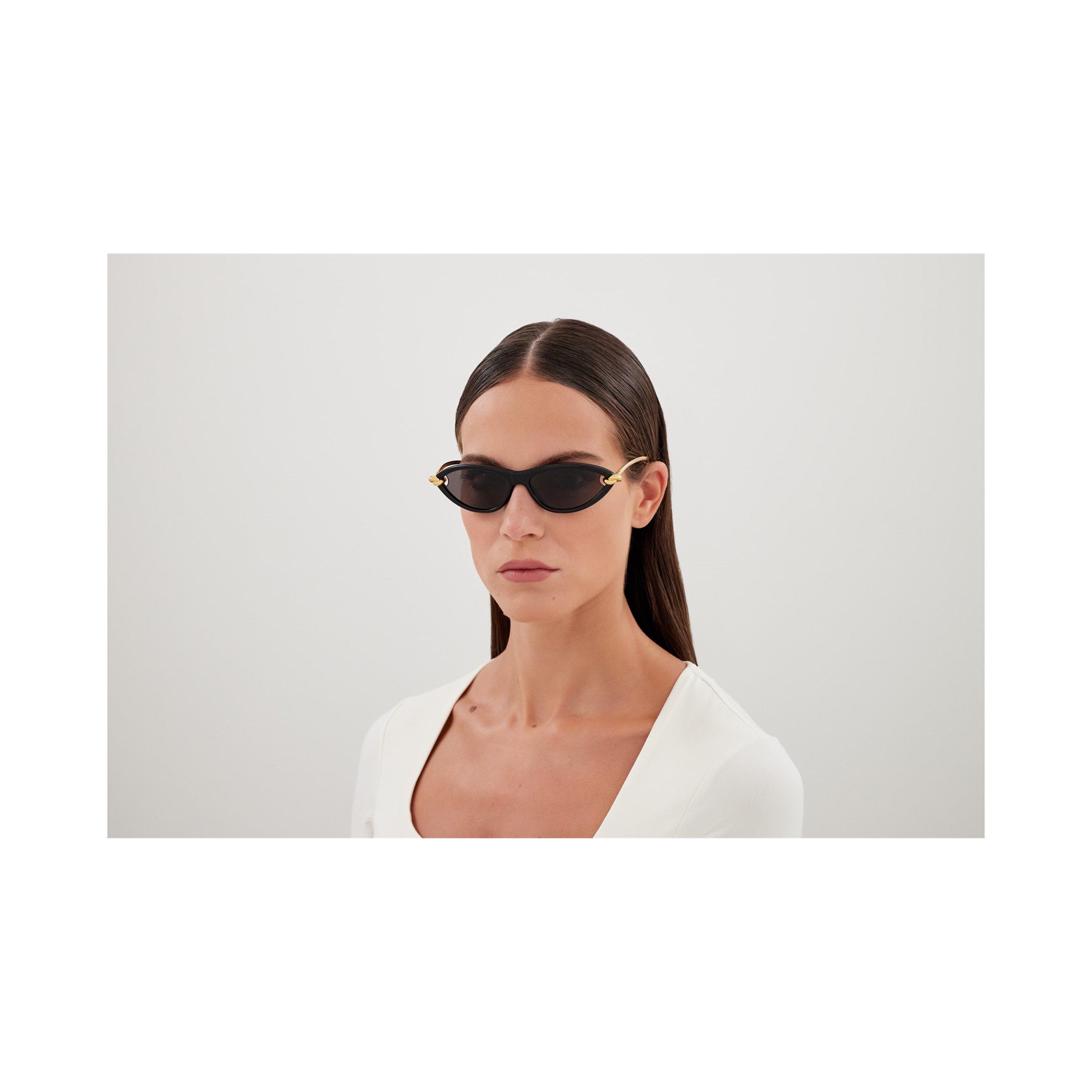 Black/Gold - Bottega Veneta - Bottega Veneta Womens BV1390S Cat Eye Sunglasses - 5