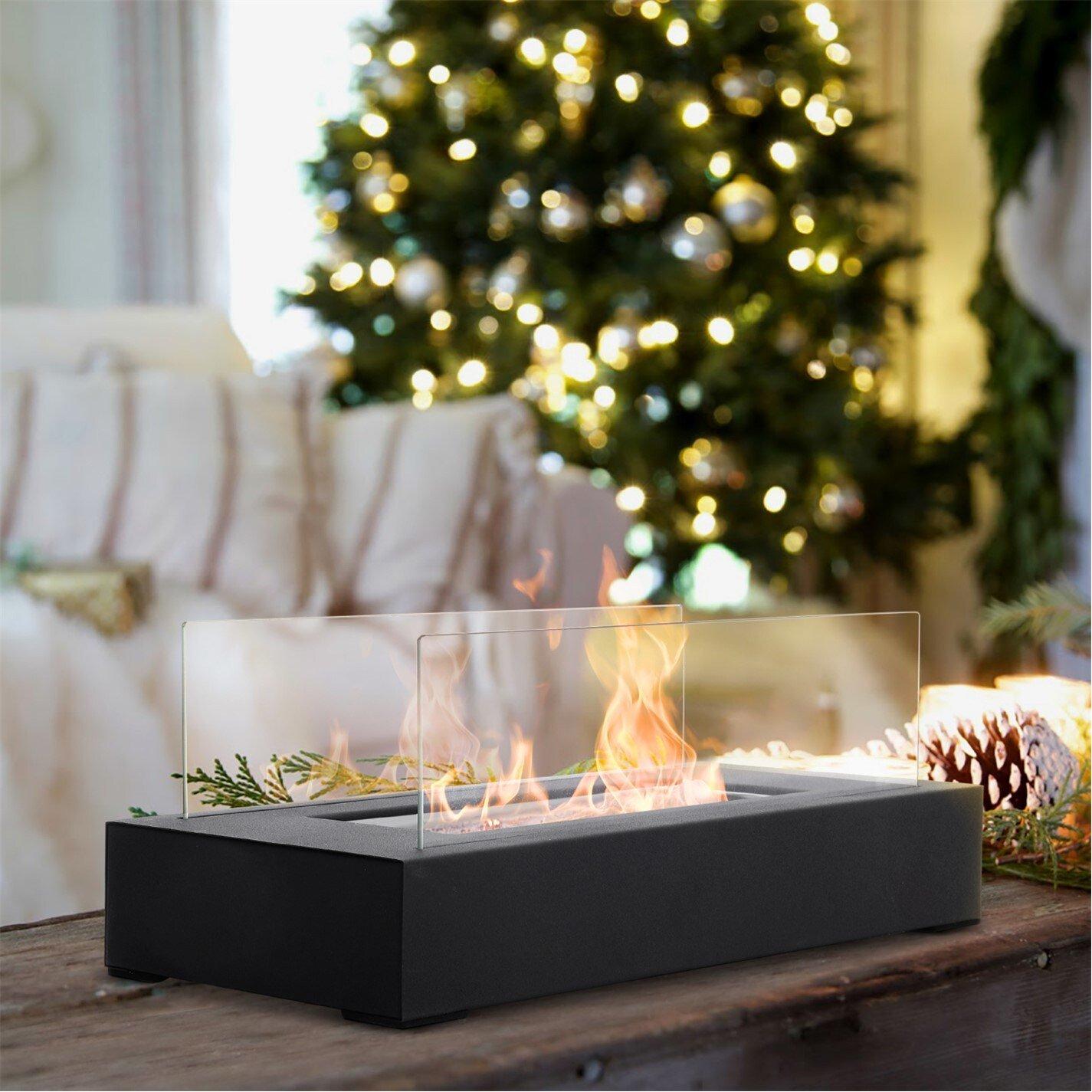 Black - Kabinet UK - Tabletop Bio Ethanol Fireplace - 1