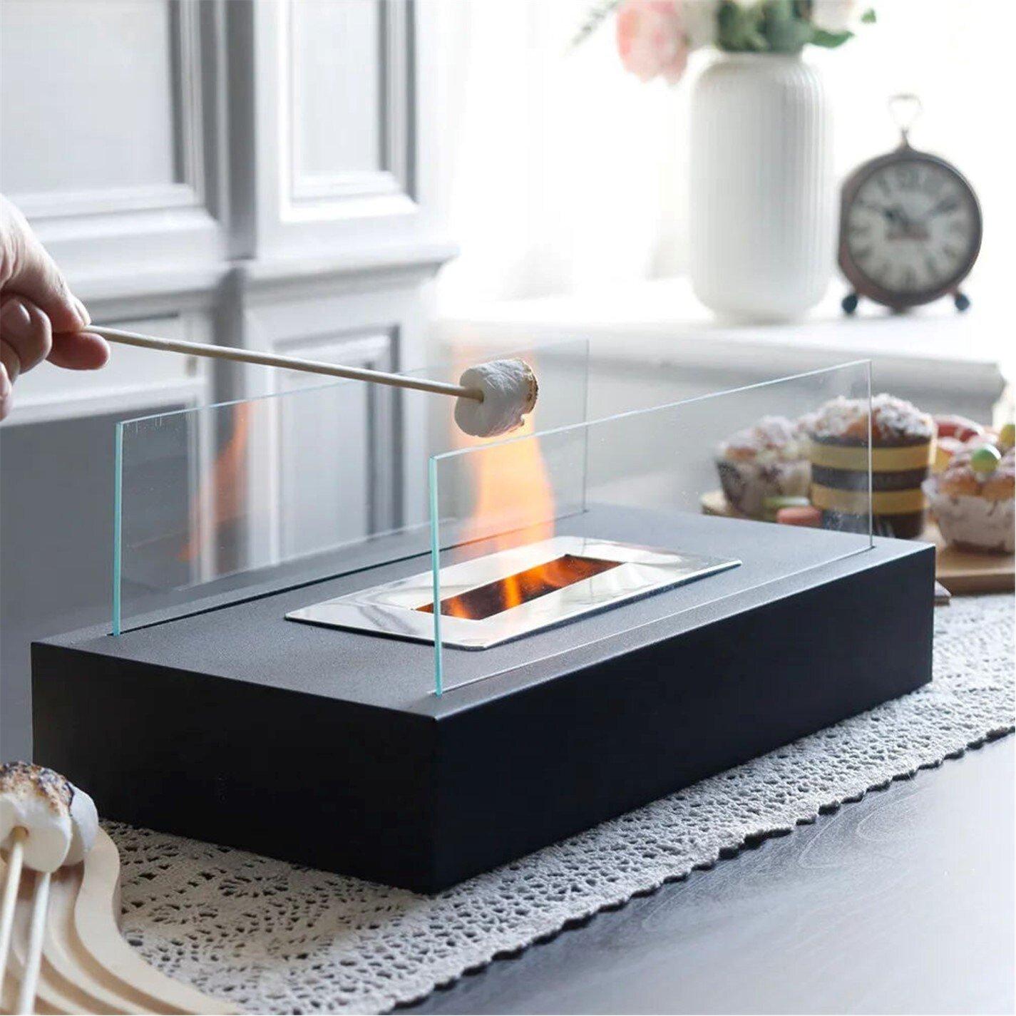 Black - Kabinet UK - Tabletop Bio Ethanol Fireplace - 6