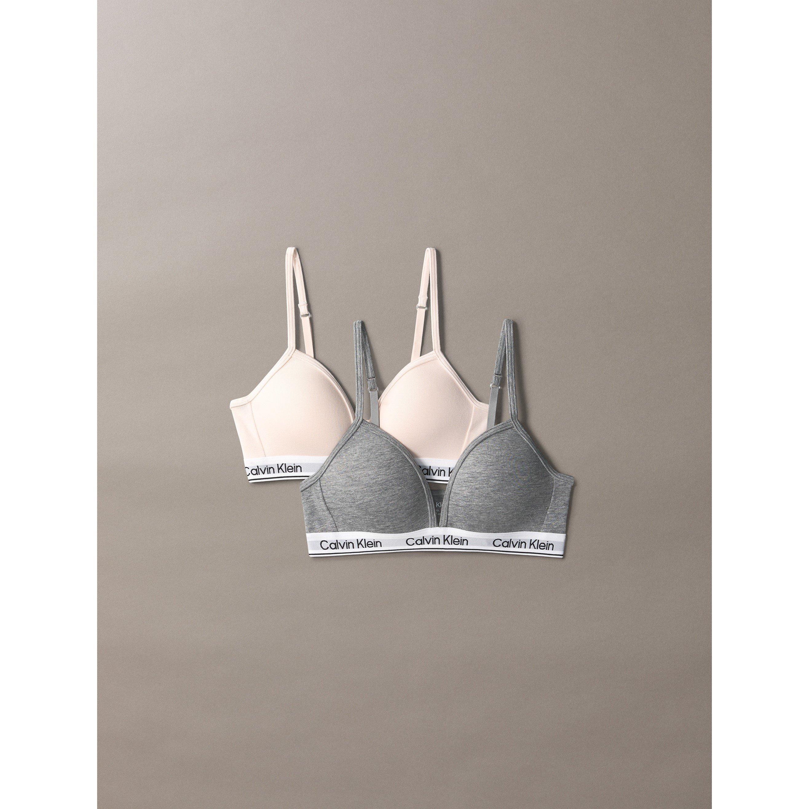 Calvin Klein Kids' Triangle Bralette - Peony/Grey 0VJ