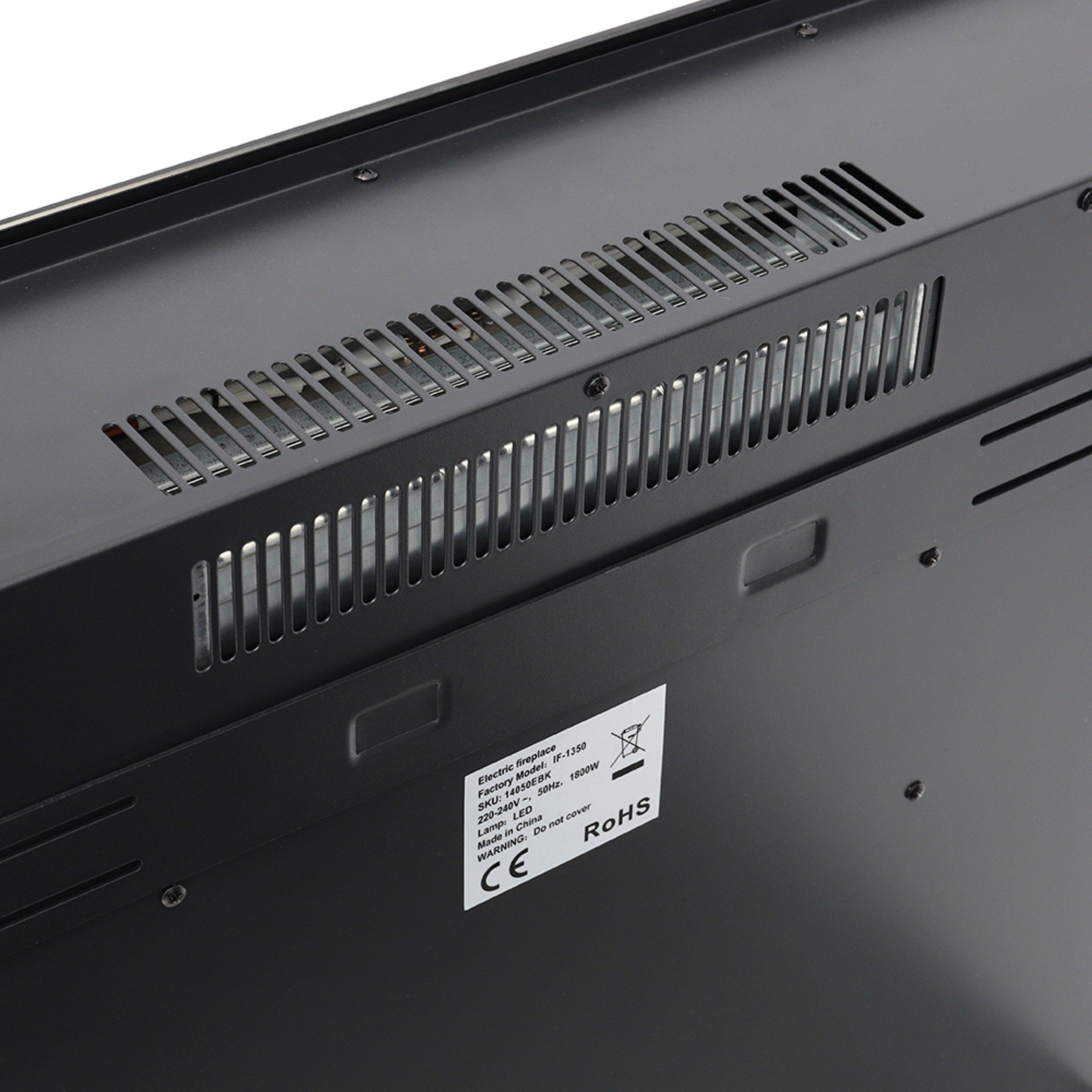 Black - Kabinet UK - 50/60 Inch Wall Mounted Electric Fireplace 1800W - 6