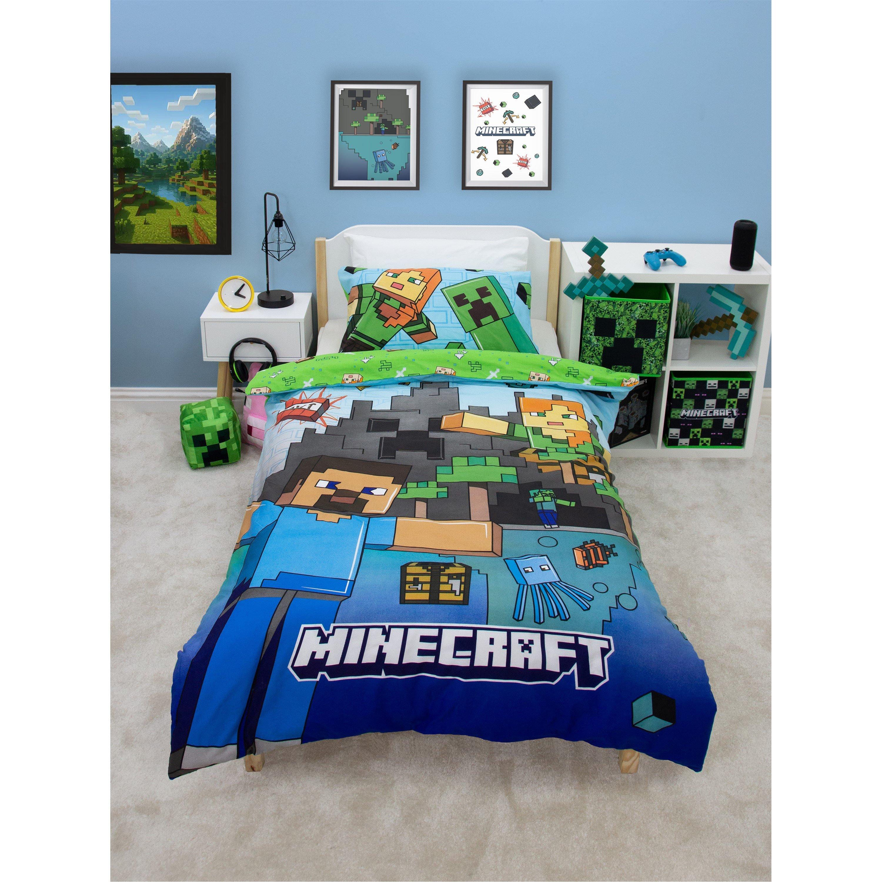 Multicolour - Minecraft - Minecraft Levels Single Panel Duvet - 1