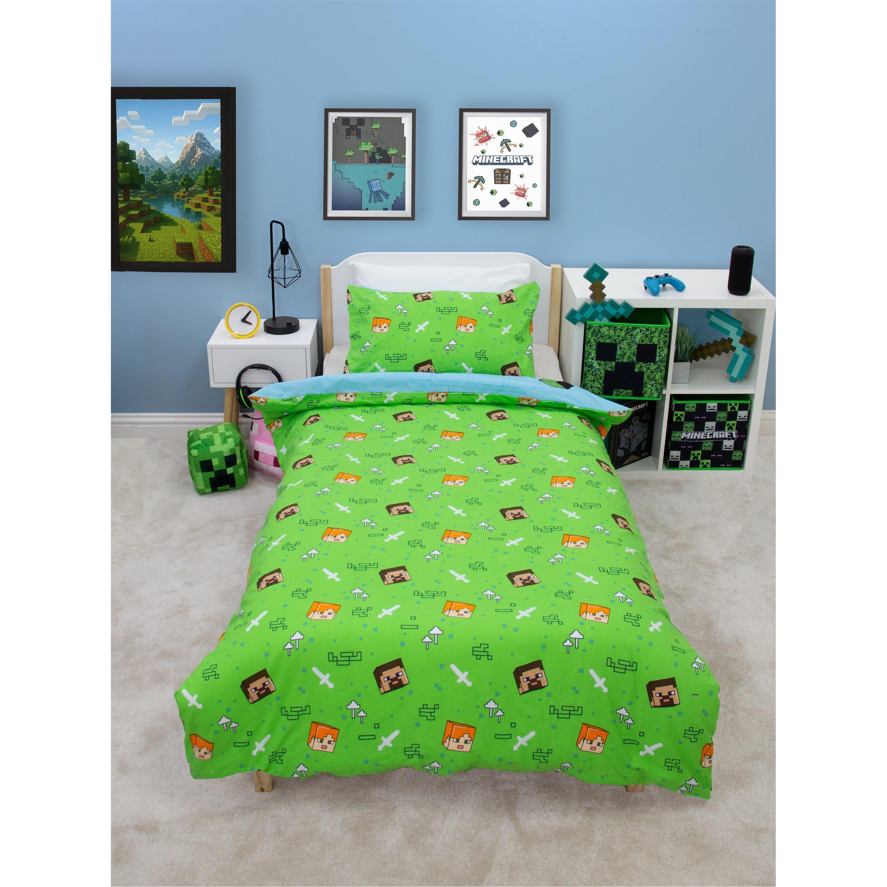 Multicolour - Minecraft - Minecraft Levels Single Panel Duvet - 2