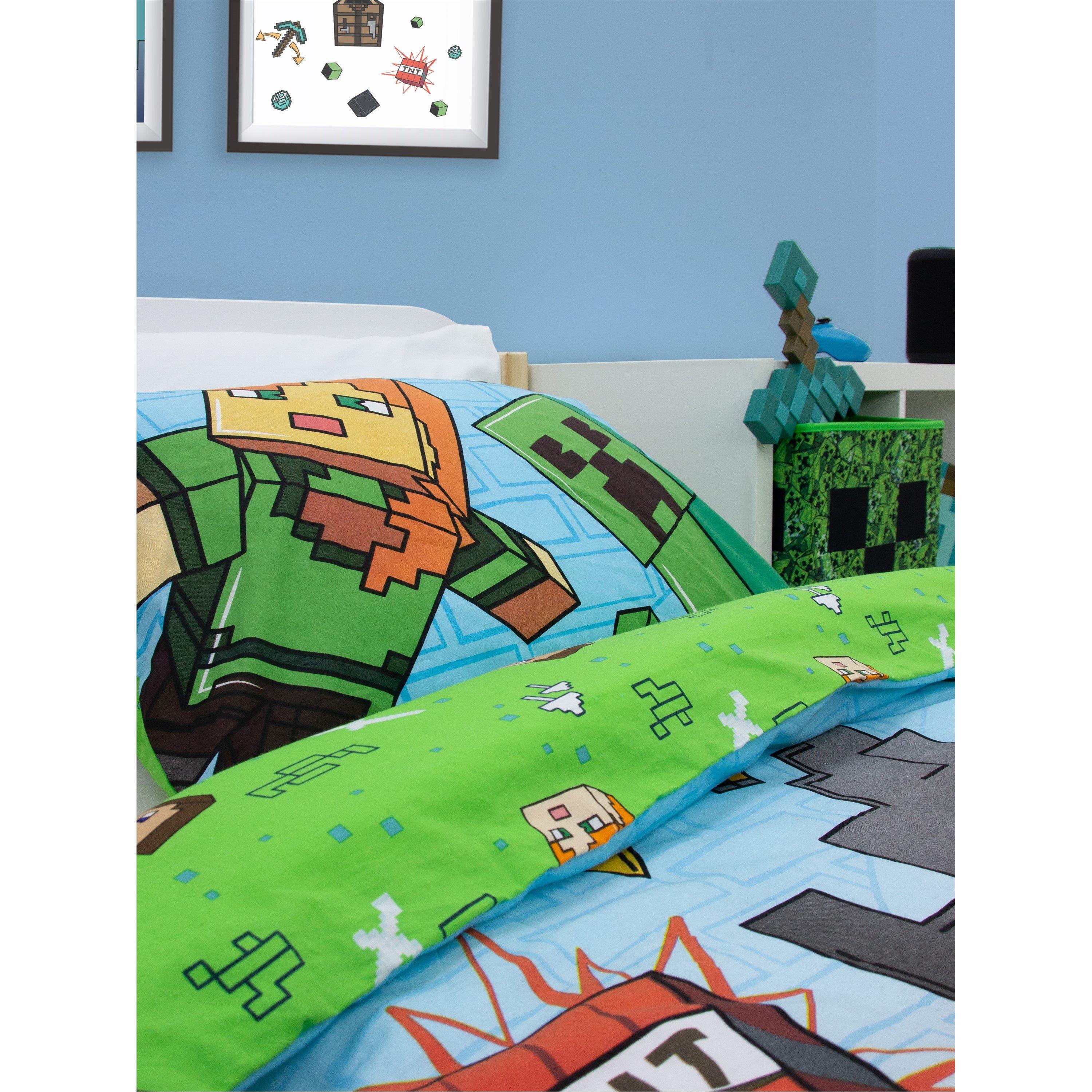 Multicolour - Minecraft - Minecraft Levels Single Panel Duvet - 3