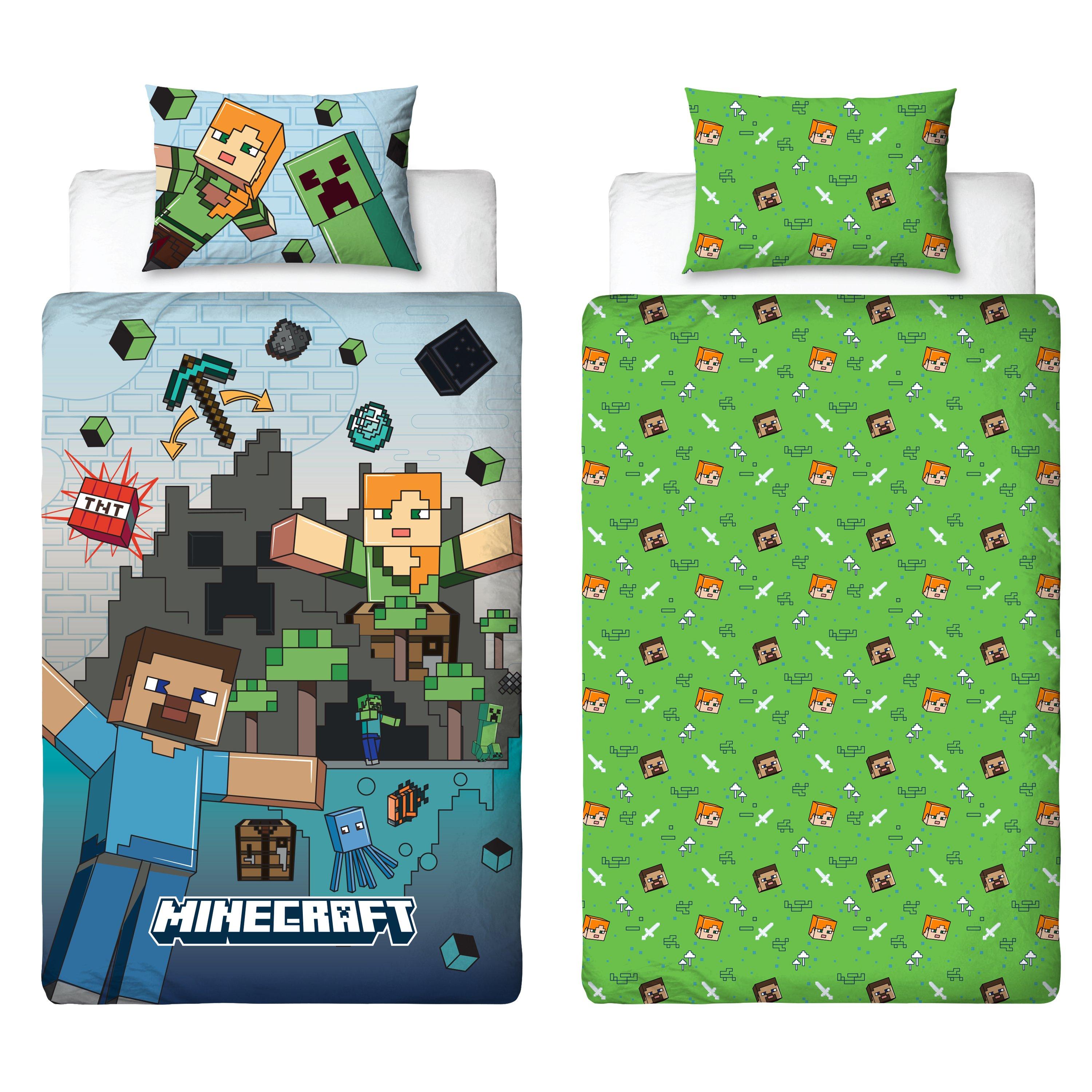 Multicolour - Minecraft - Minecraft Levels Single Panel Duvet - 7