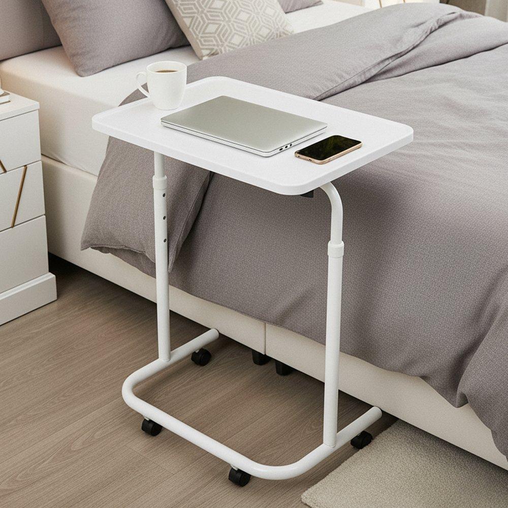 White - Kabinet UK - Height Adjustable Side Table with Wheels - 2