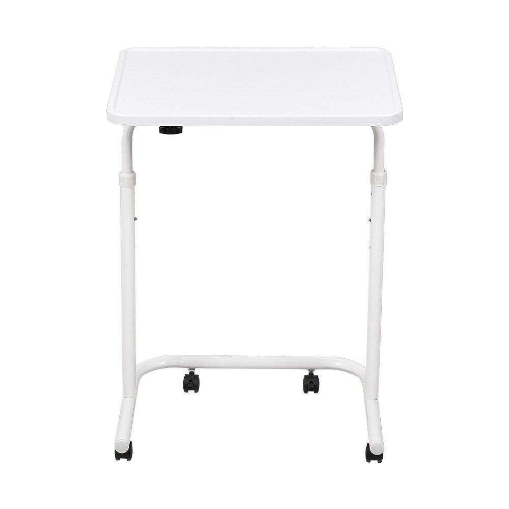 White - Kabinet UK - Height Adjustable Side Table with Wheels - 3