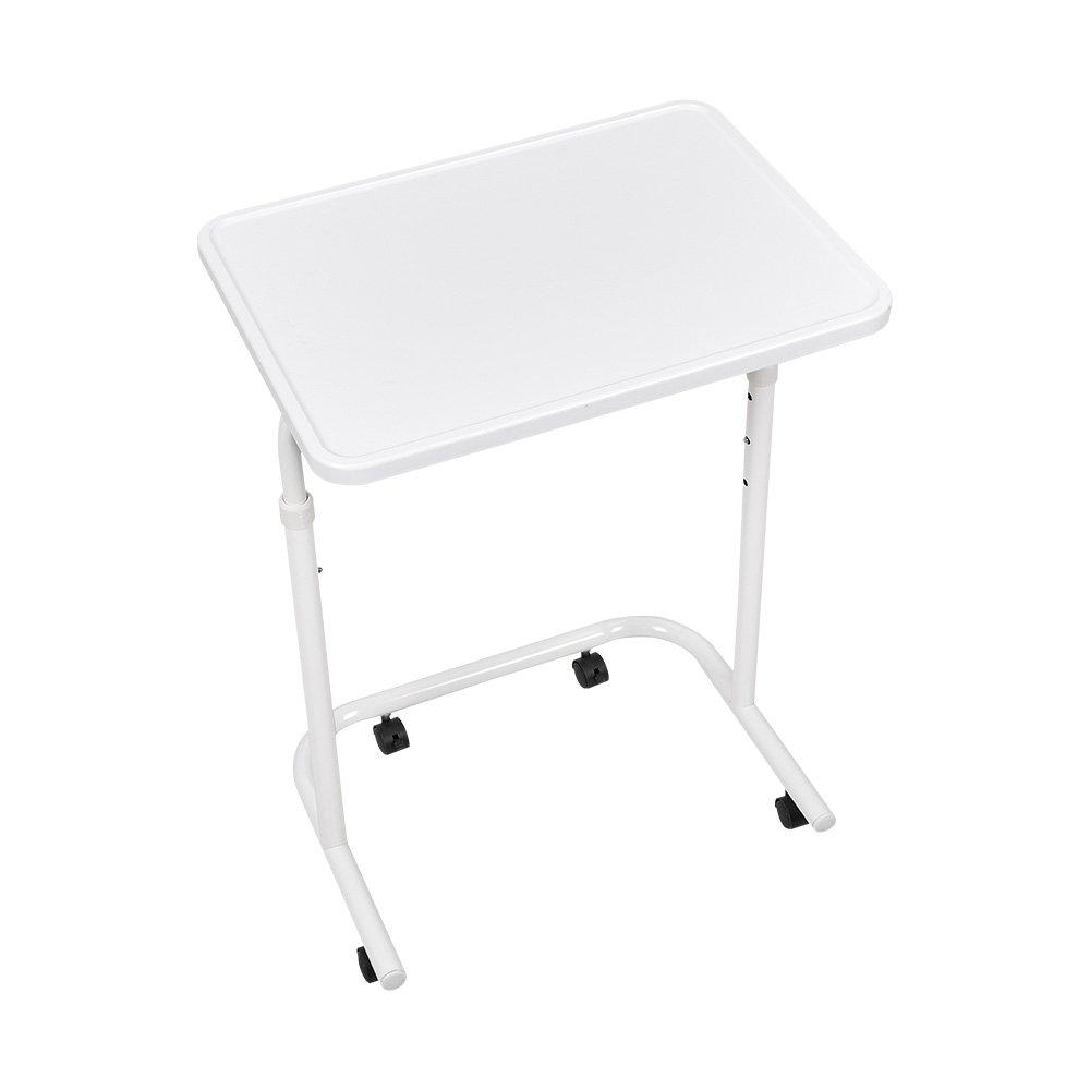 White - Kabinet UK - Height Adjustable Side Table with Wheels - 4