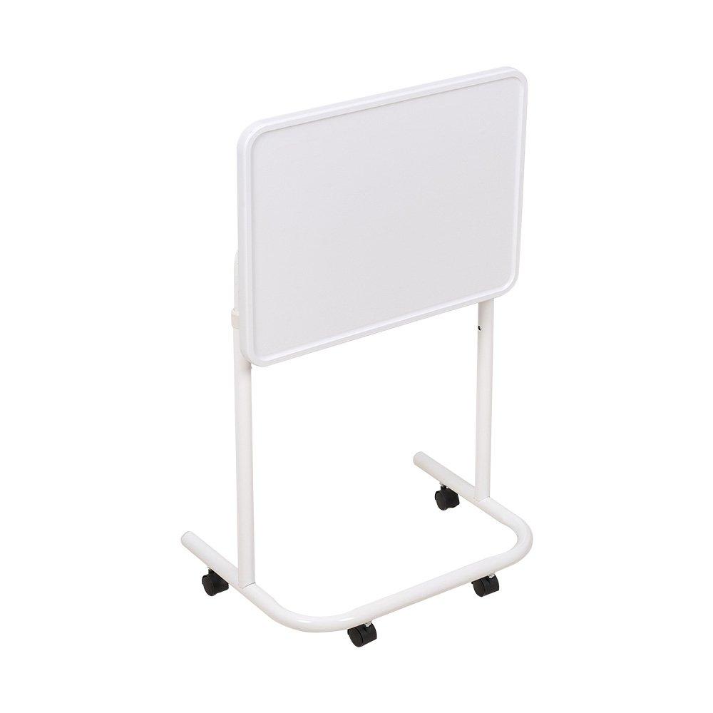White - Kabinet UK - Height Adjustable Side Table with Wheels - 6