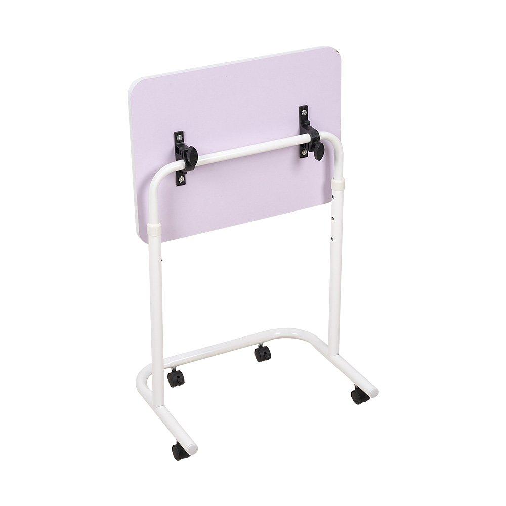 White - Kabinet UK - Height Adjustable Side Table with Wheels - 7