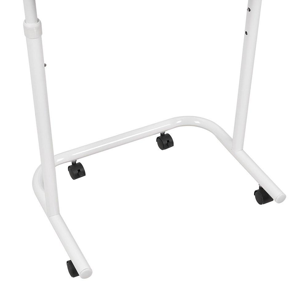 White - Kabinet UK - Height Adjustable Side Table with Wheels - 9